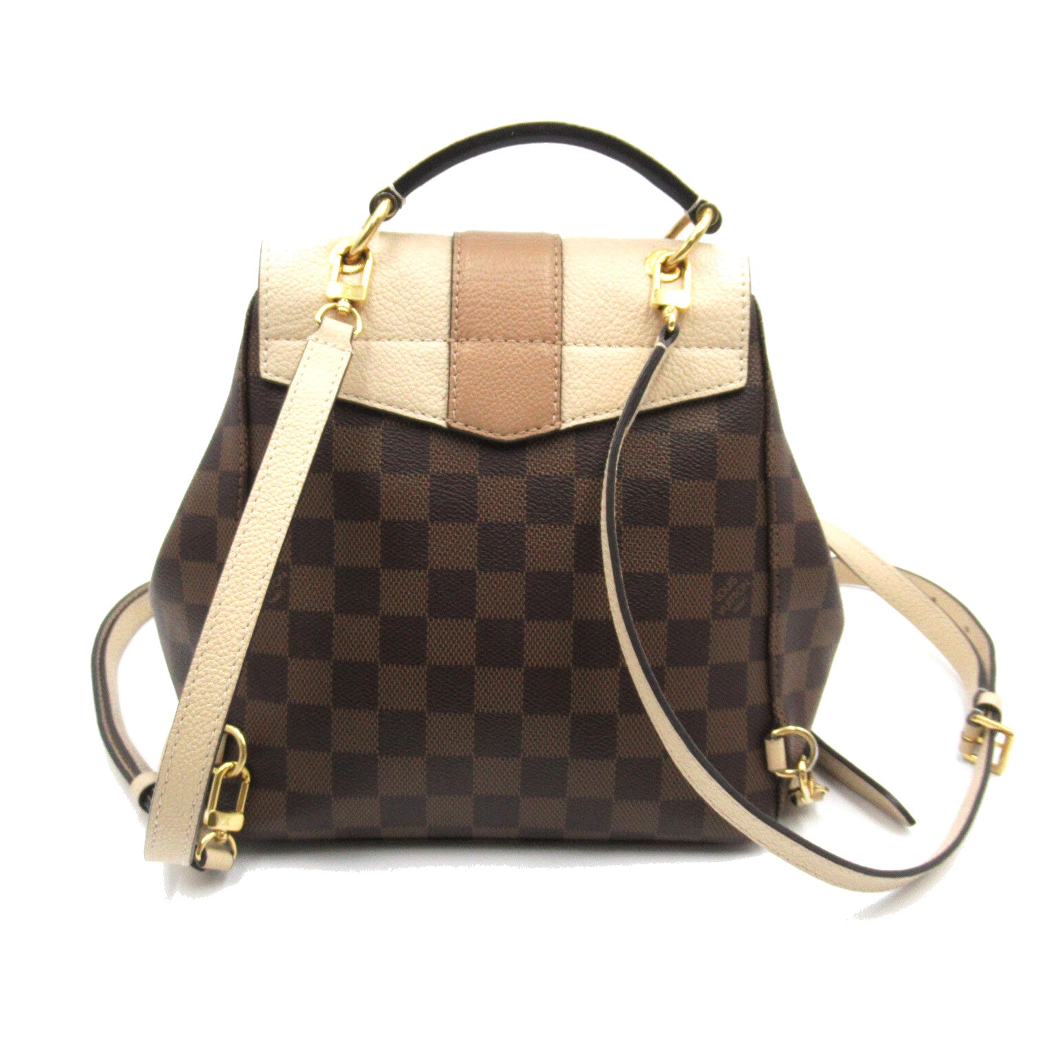 LOUIS VUITTON 【激減優惠】Damier Clapton手挽背包兩用袋米色/啡色