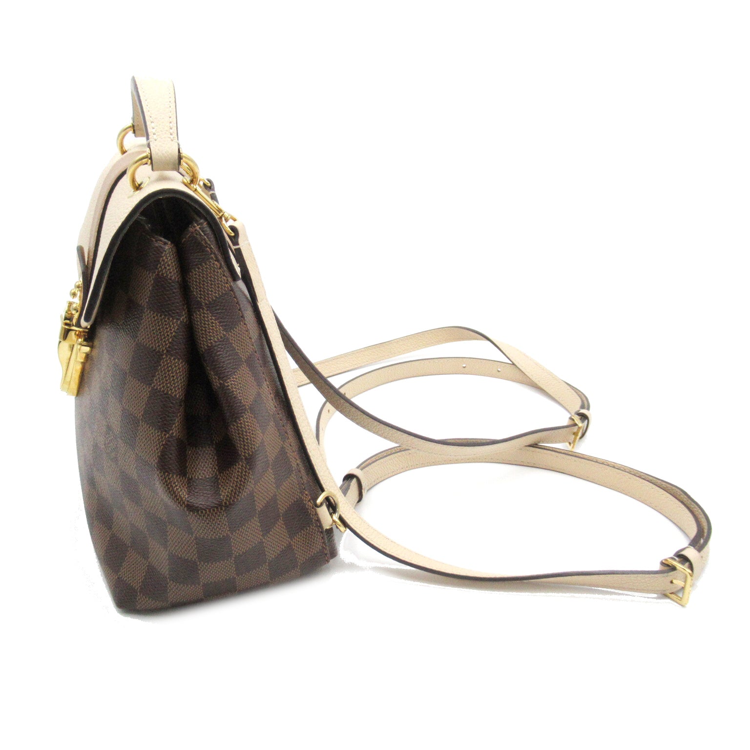 LOUIS VUITTON 【激減優惠】Damier Clapton手挽背包兩用袋米色/啡色