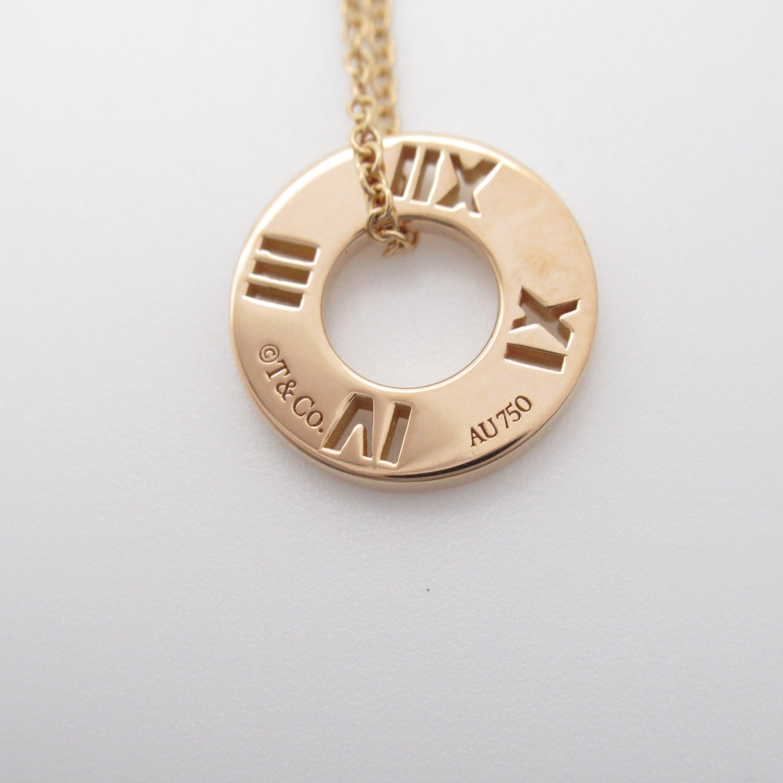TIFFANY＆CO 18K玫瑰金Atlas 4 Diamond Necklace鑽石項鍊
