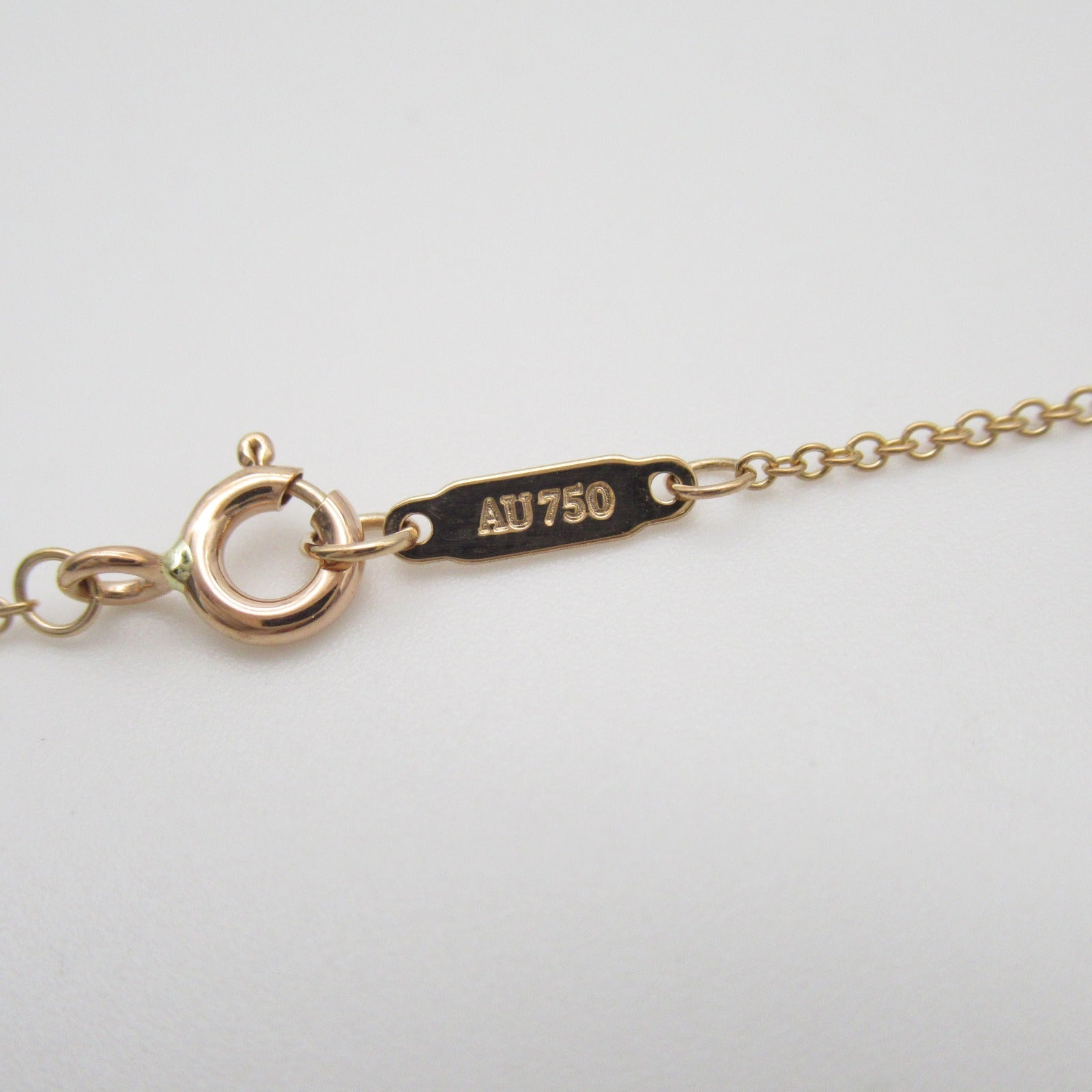 TIFFANY＆CO 18K玫瑰金Atlas 4 Diamond Necklace鑽石項鍊