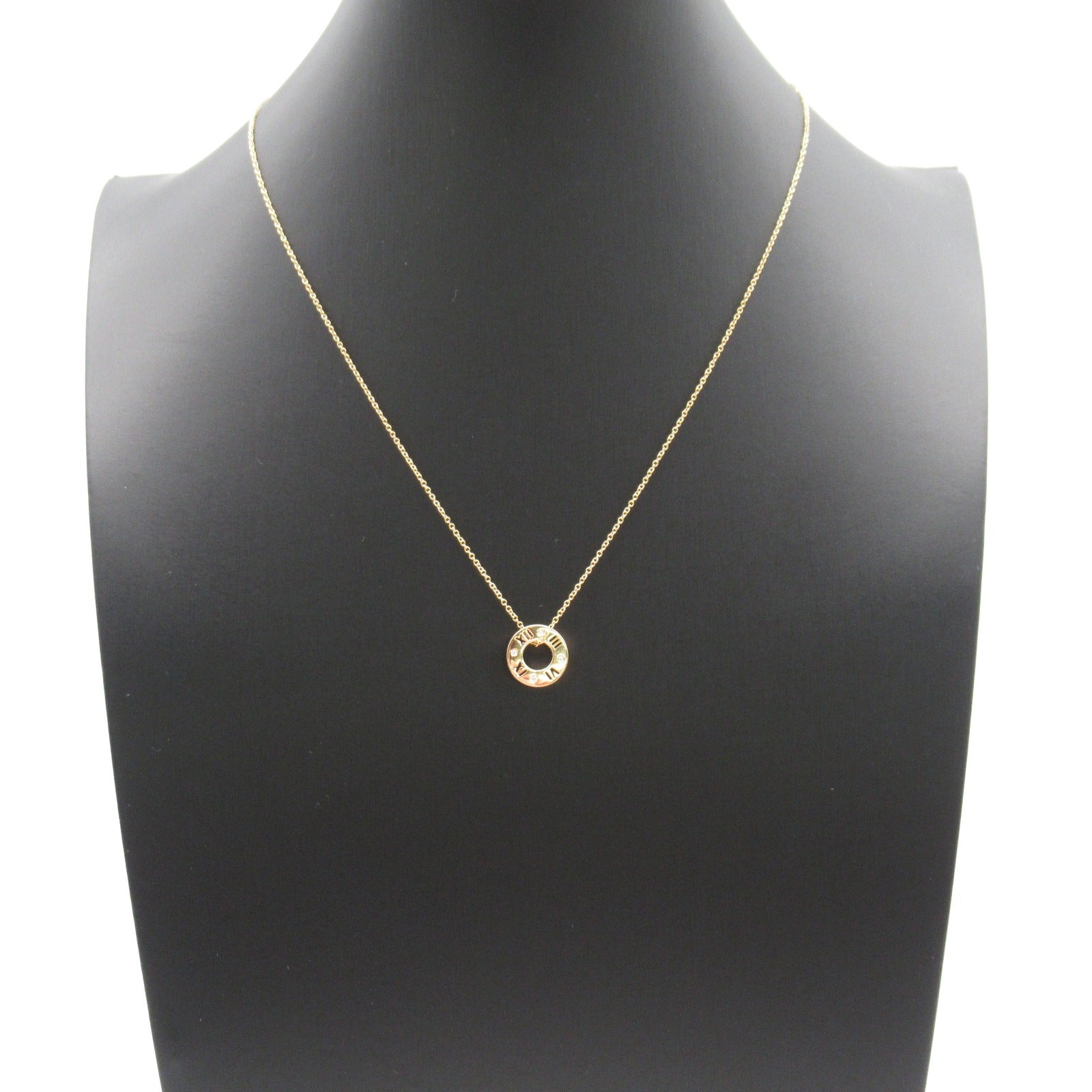 TIFFANY＆CO 18K玫瑰金Atlas 4 Diamond Necklace鑽石項鍊