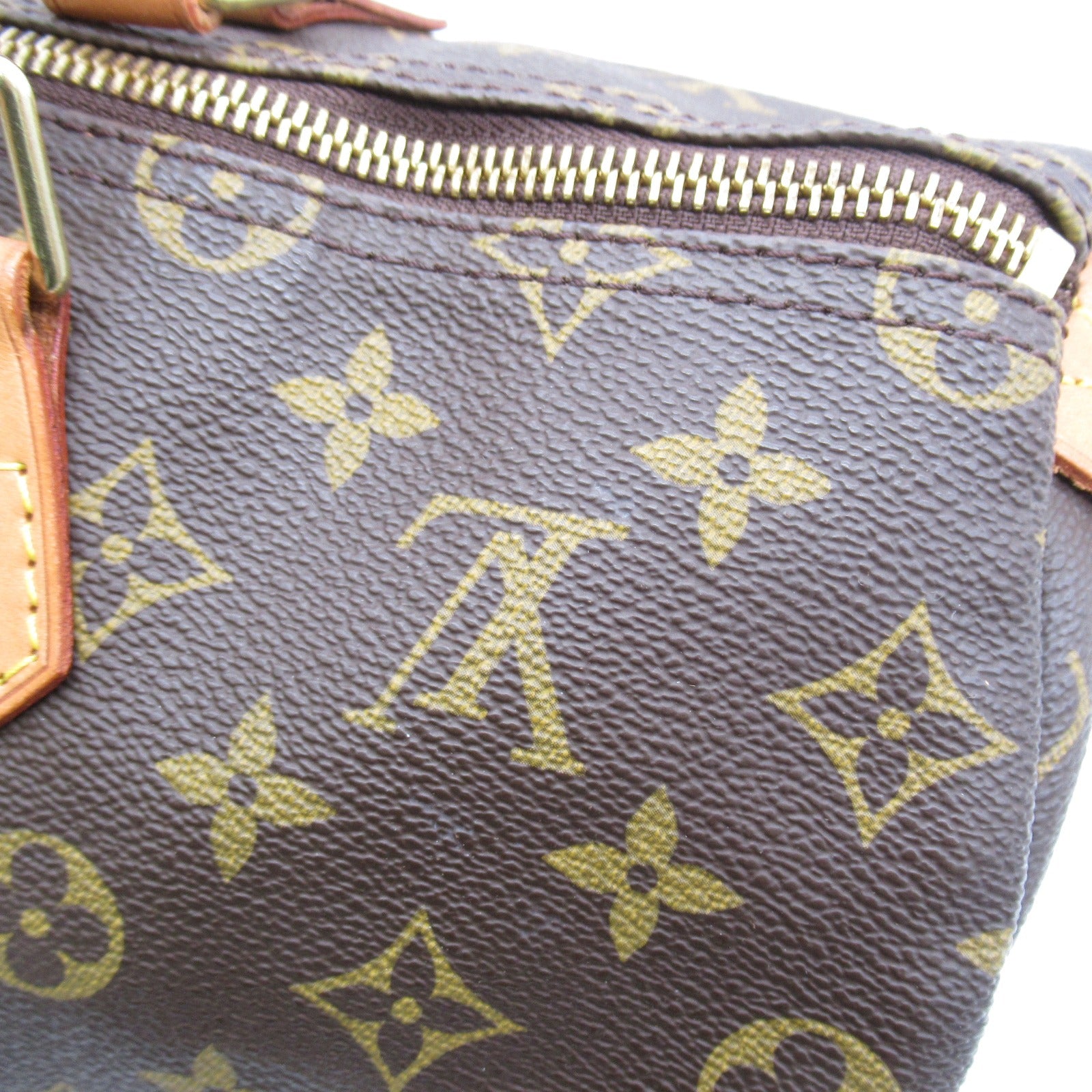 LOUIS VUITTON Monogram Speedy 35金扣手挽袋啡色