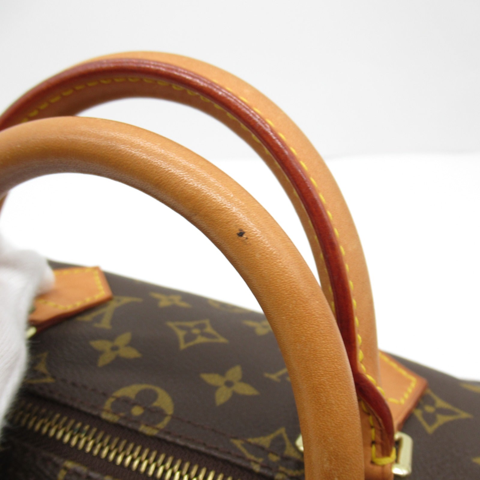 LOUIS VUITTON Monogram Speedy 35金扣手挽袋啡色