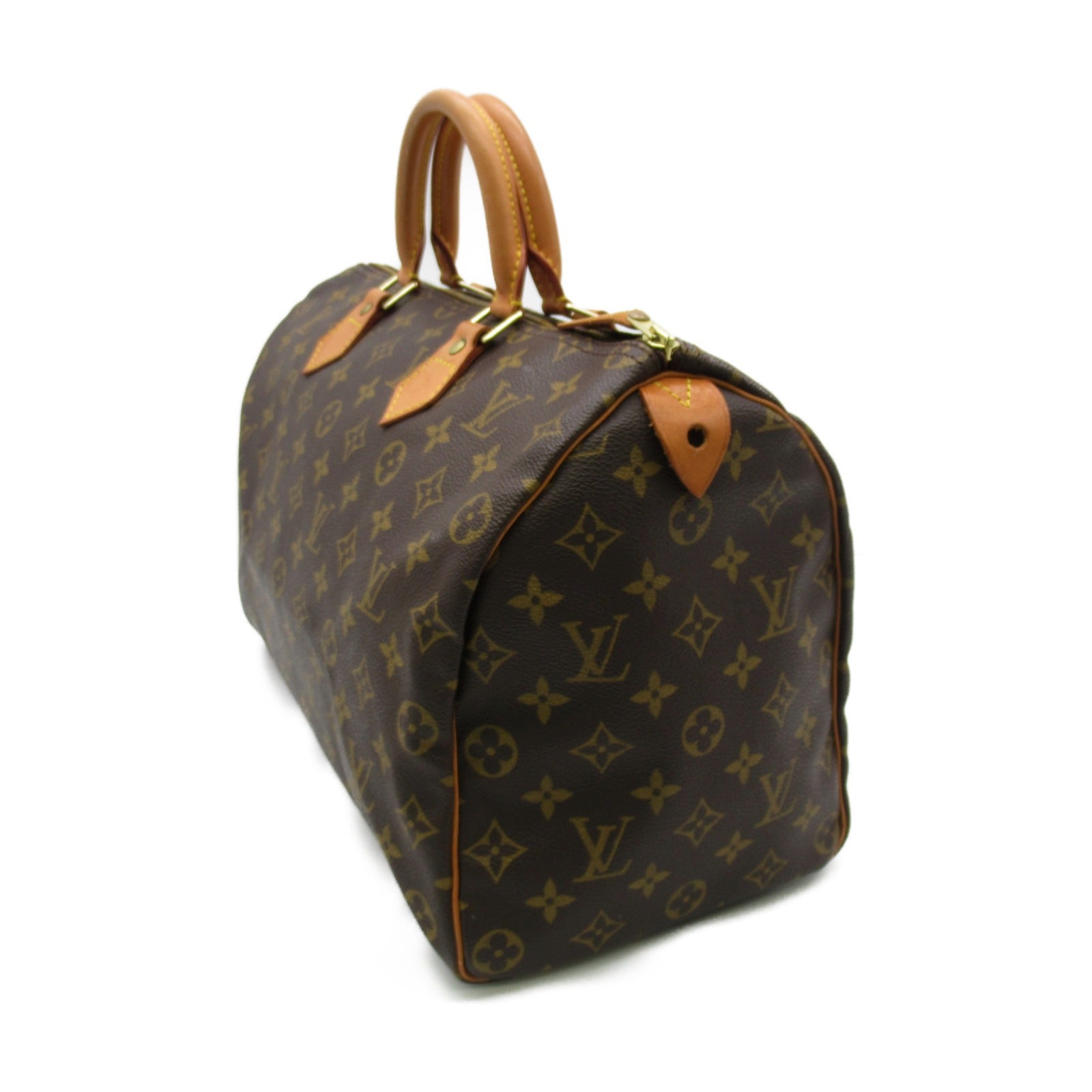 LOUIS VUITTON Monogram Speedy 35金扣手挽袋啡色