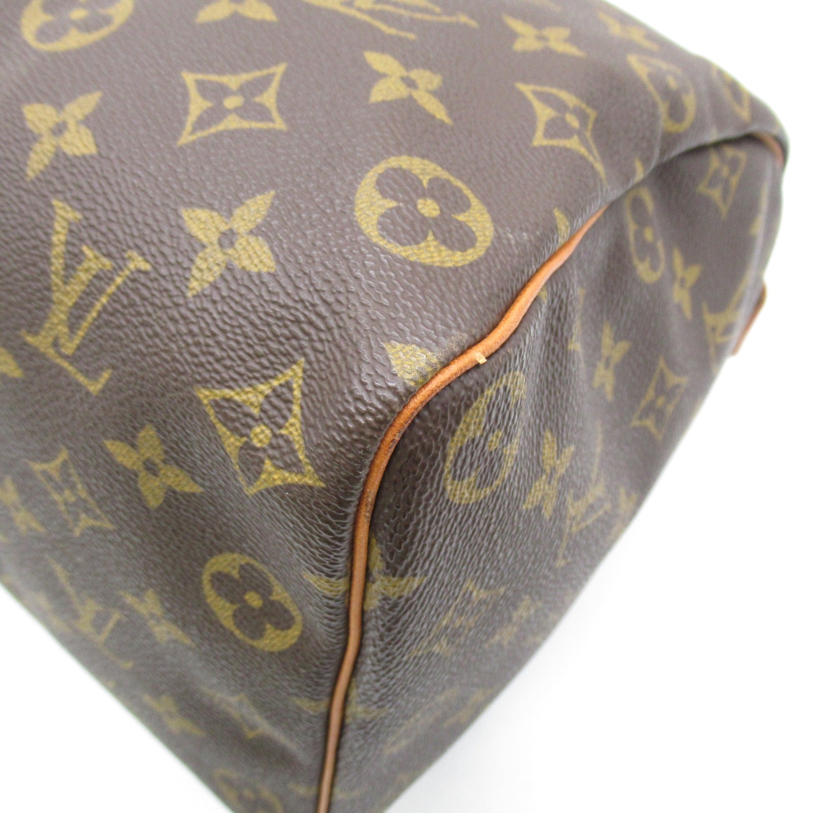 LOUIS VUITTON Monogram Speedy 35金扣手挽袋啡色