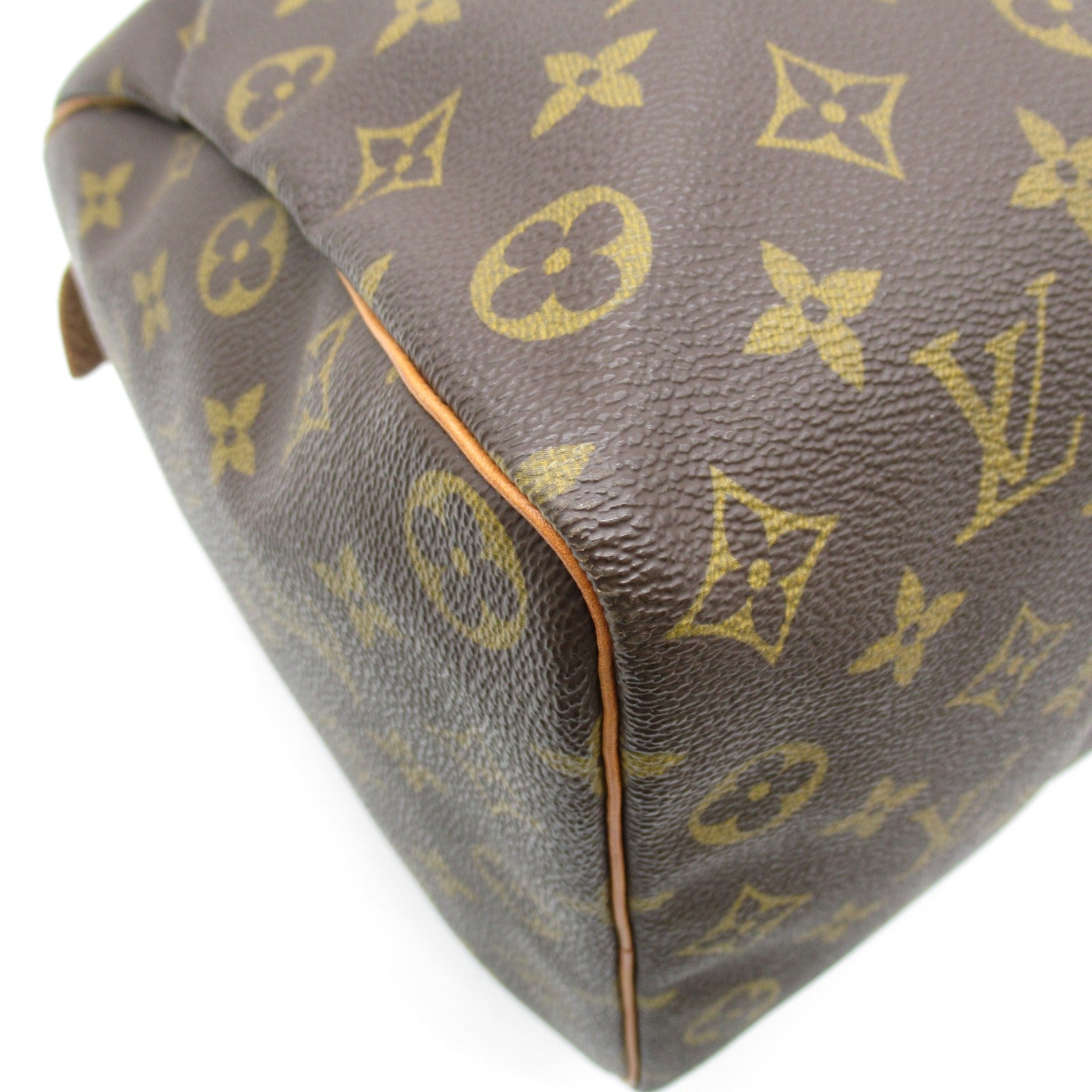 LOUIS VUITTON Monogram Speedy 35金扣手挽袋啡色