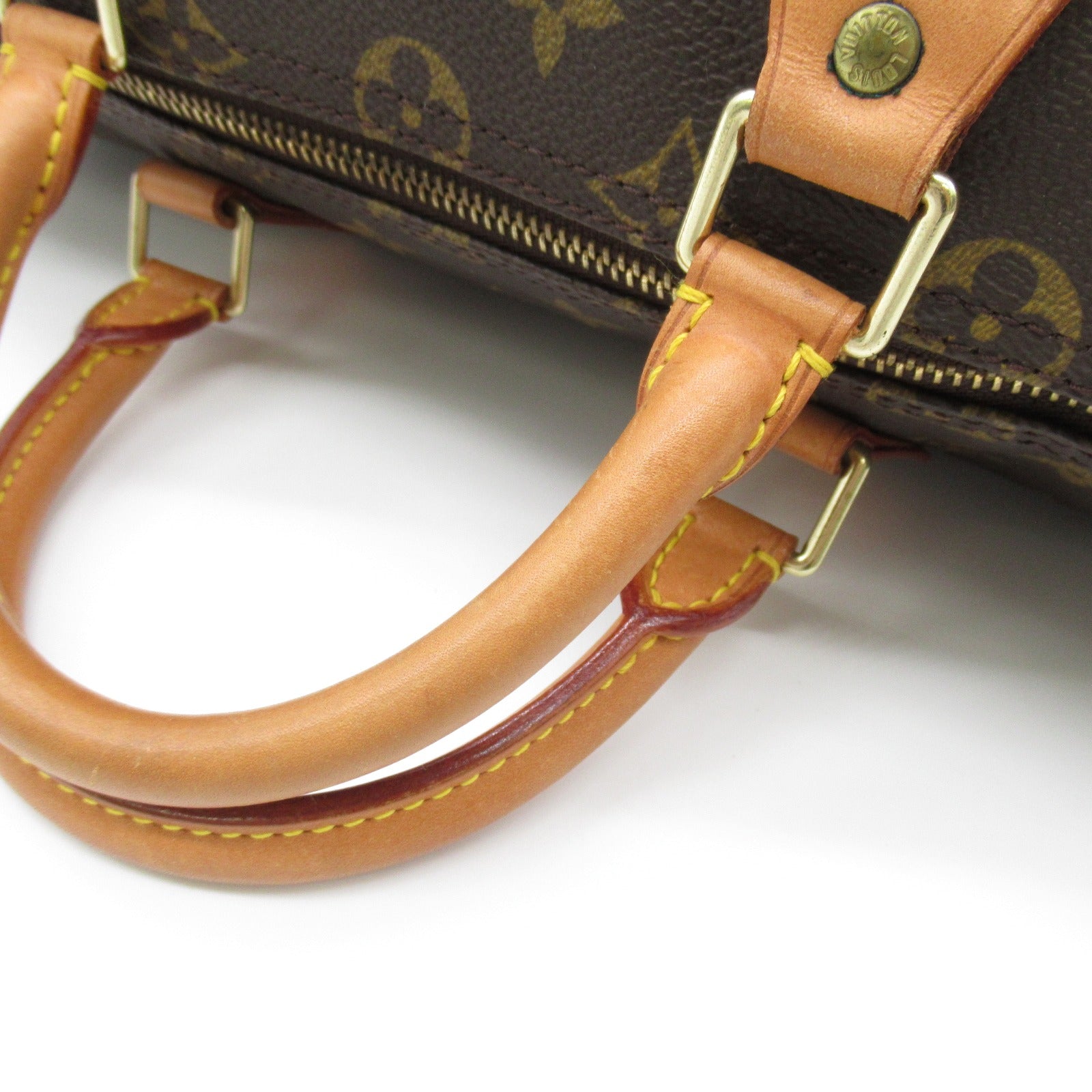 LOUIS VUITTON Monogram Speedy 35金扣手挽袋啡色