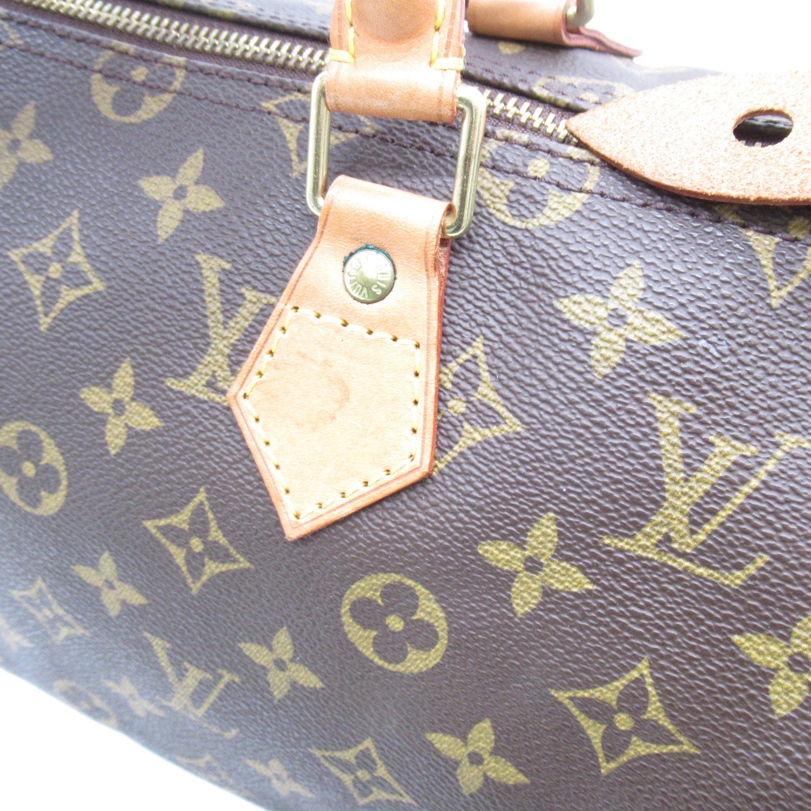 LOUIS VUITTON Monogram Speedy 35金扣手挽袋啡色