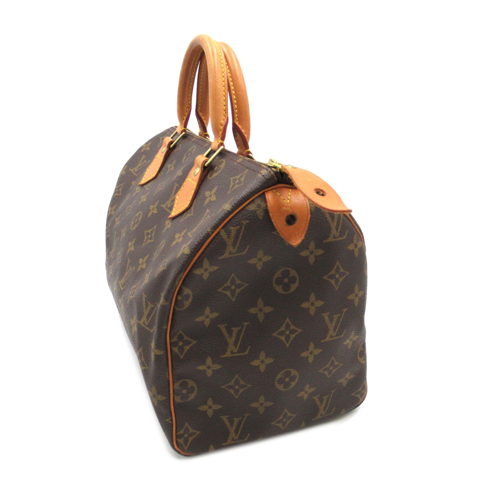 LOUIS VUITTON 【清倉大減價】Monogram Speedy 30金扣手挽袋啡色