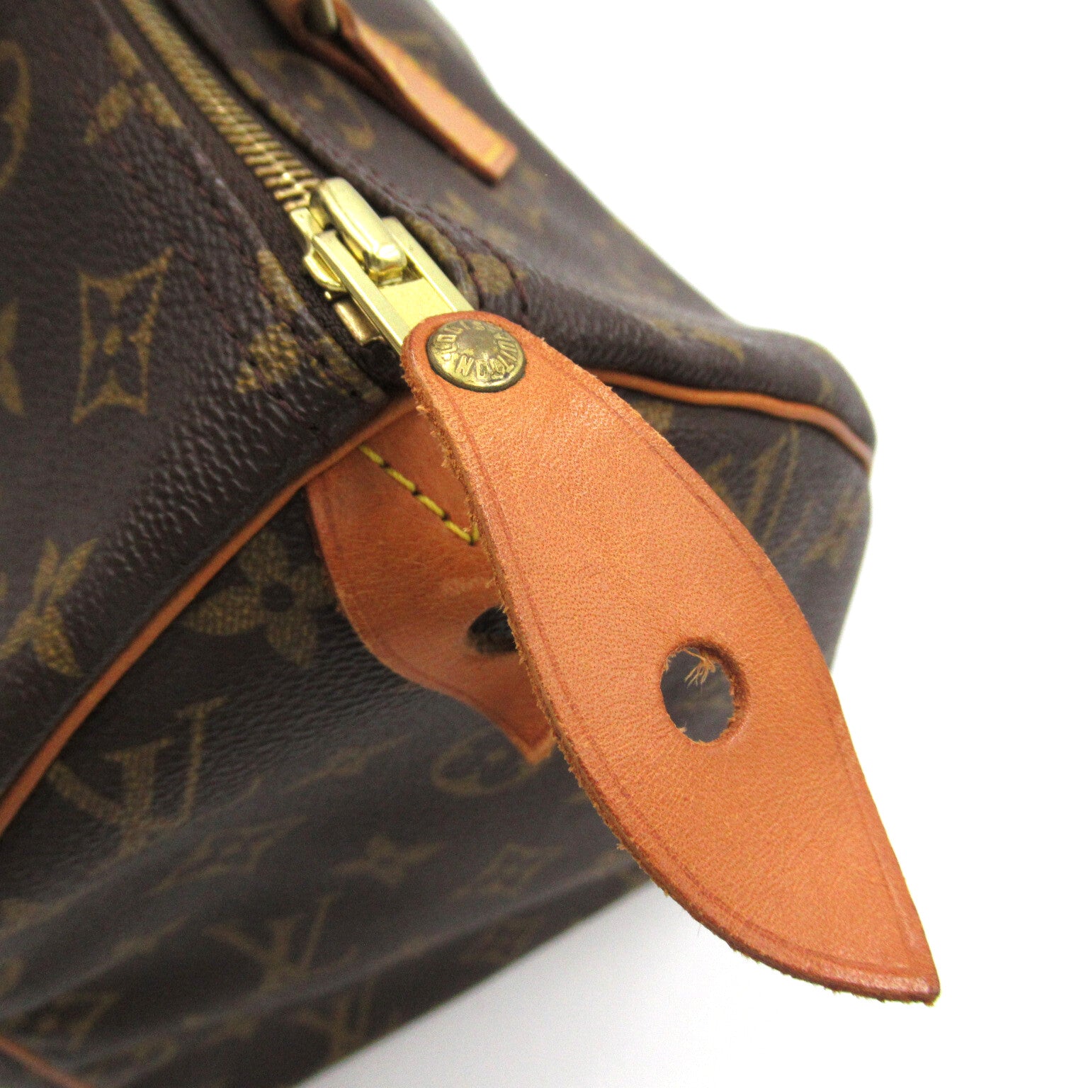 LOUIS VUITTON 【清倉大減價】Monogram Speedy 30金扣手挽袋啡色