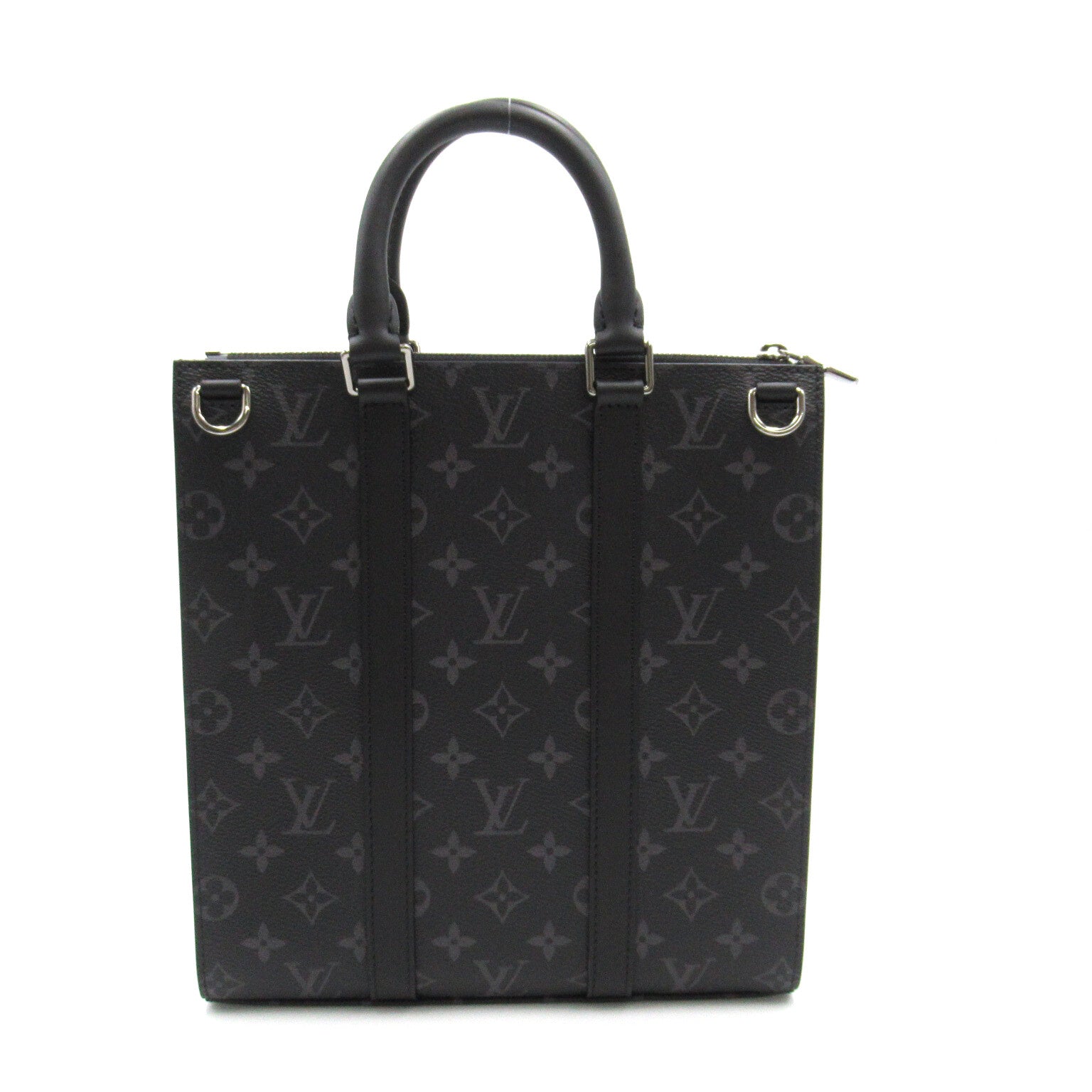 LOUIS VUITTON Monogram eclipse Sac Plat Cross手挽肩背兩用袋黑色