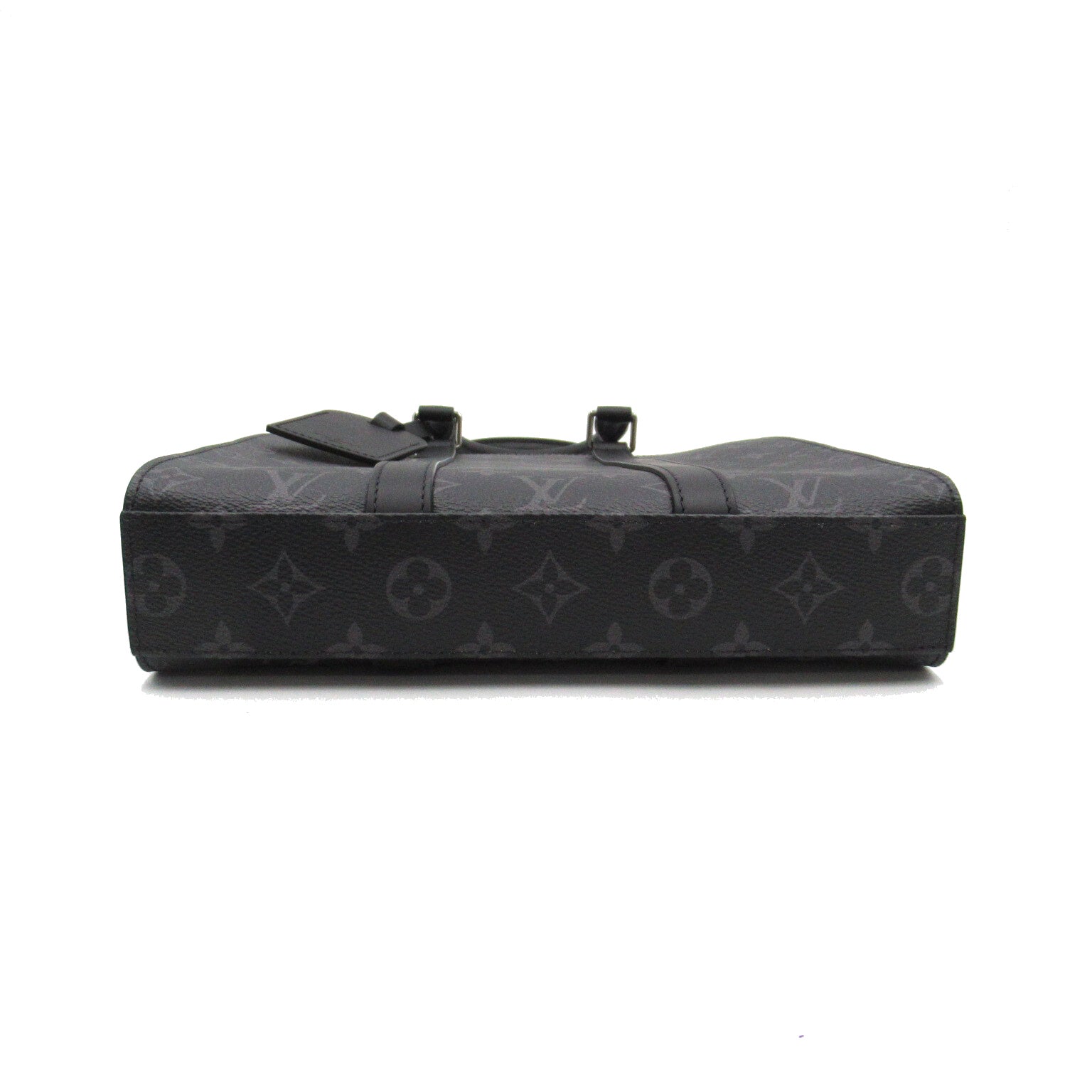 LOUIS VUITTON Monogram eclipse Sac Plat Cross手挽肩背兩用袋黑色