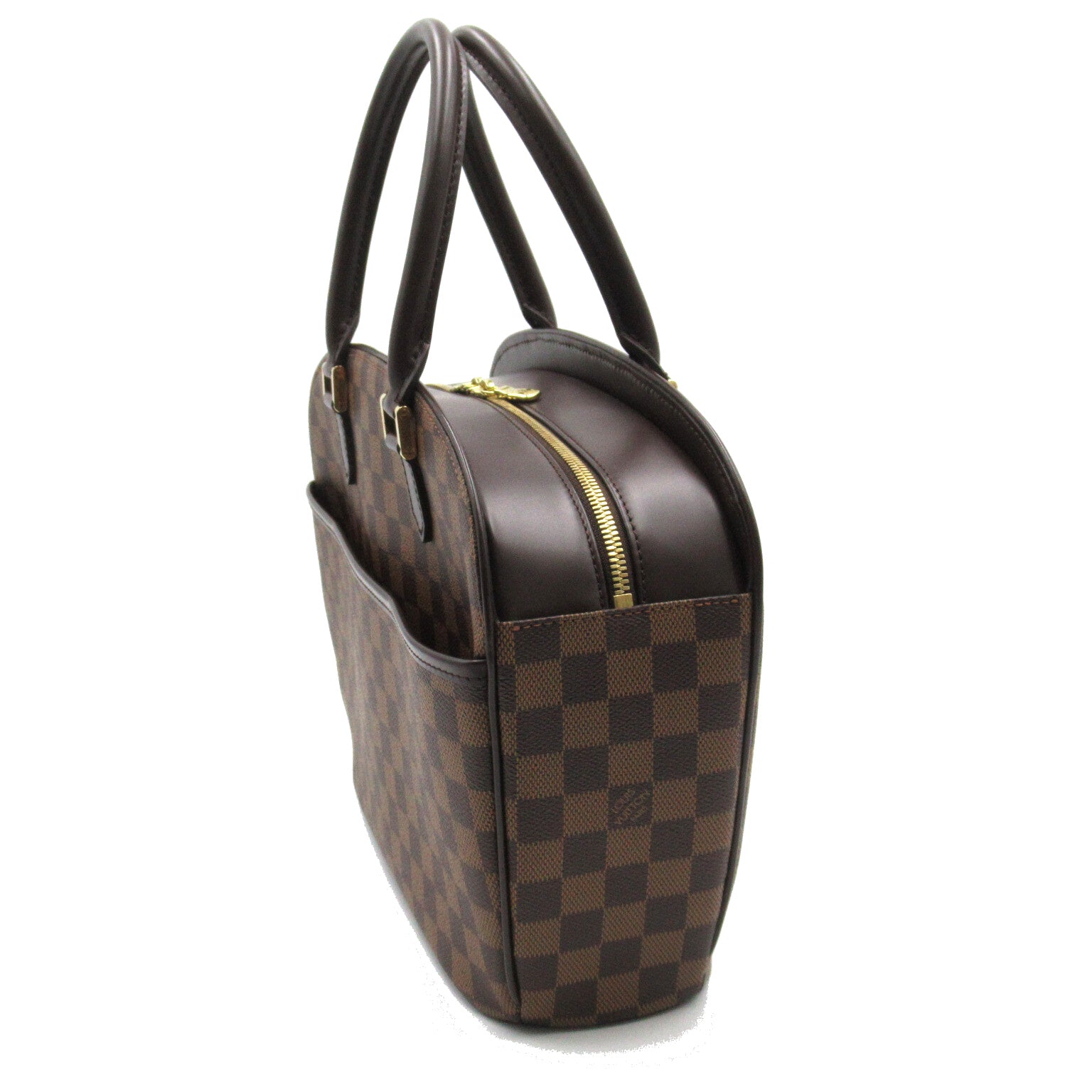 LOUIS VUITTON **【激減優惠】Damier Sarria Horizontal金扣手挽袋啡色