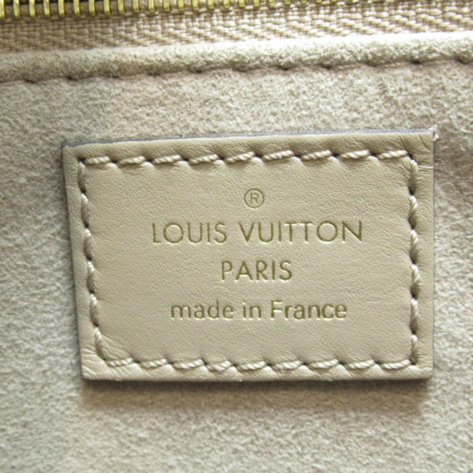 LOUIS VUITTON Monogram Empreinte OnTheGo MM金扣手挽肩背兩用袋米色