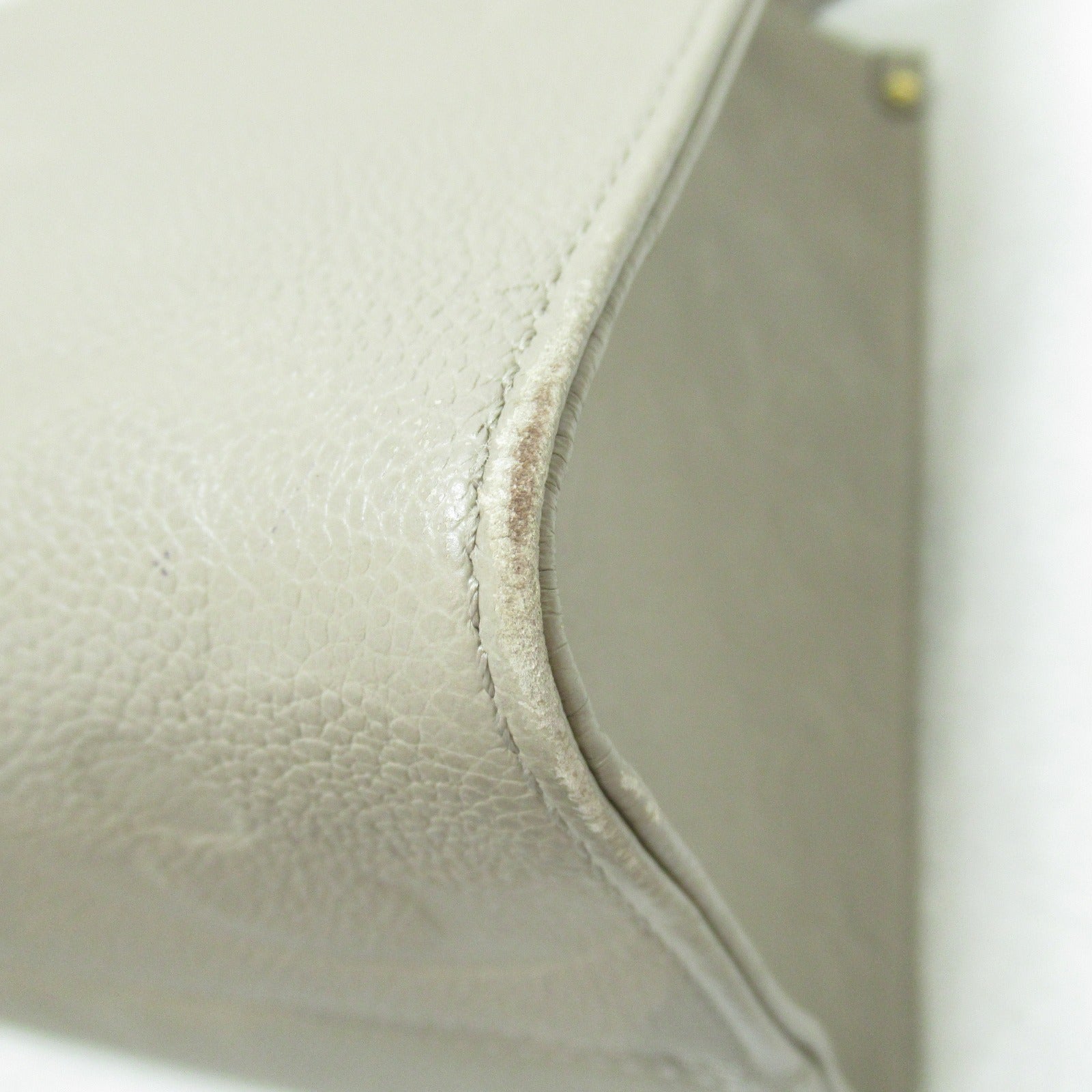 LOUIS VUITTON Monogram Empreinte OnTheGo MM金扣手挽肩背兩用袋米色