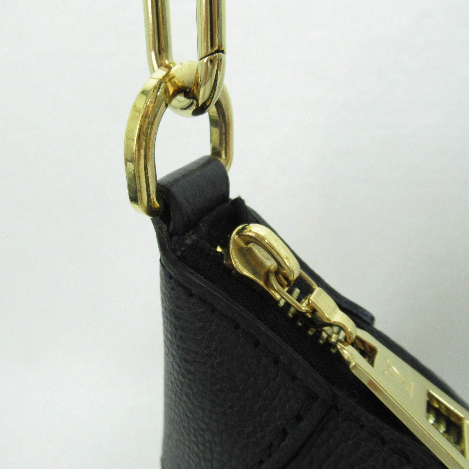 LOUIS VUITTON Monogram Empreinte Bagatelle NM金扣手挽肩背兩用袋黑色