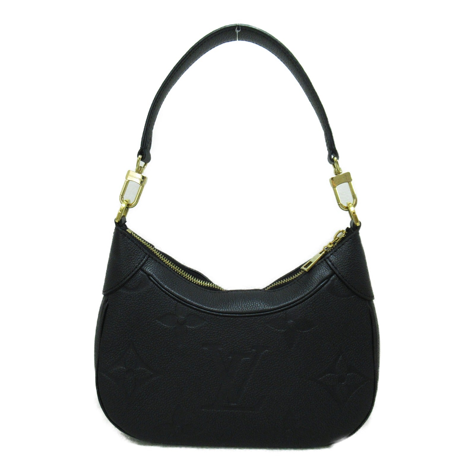 LOUIS VUITTON Monogram Empreinte Bagatelle NM金扣手挽肩背兩用袋黑色