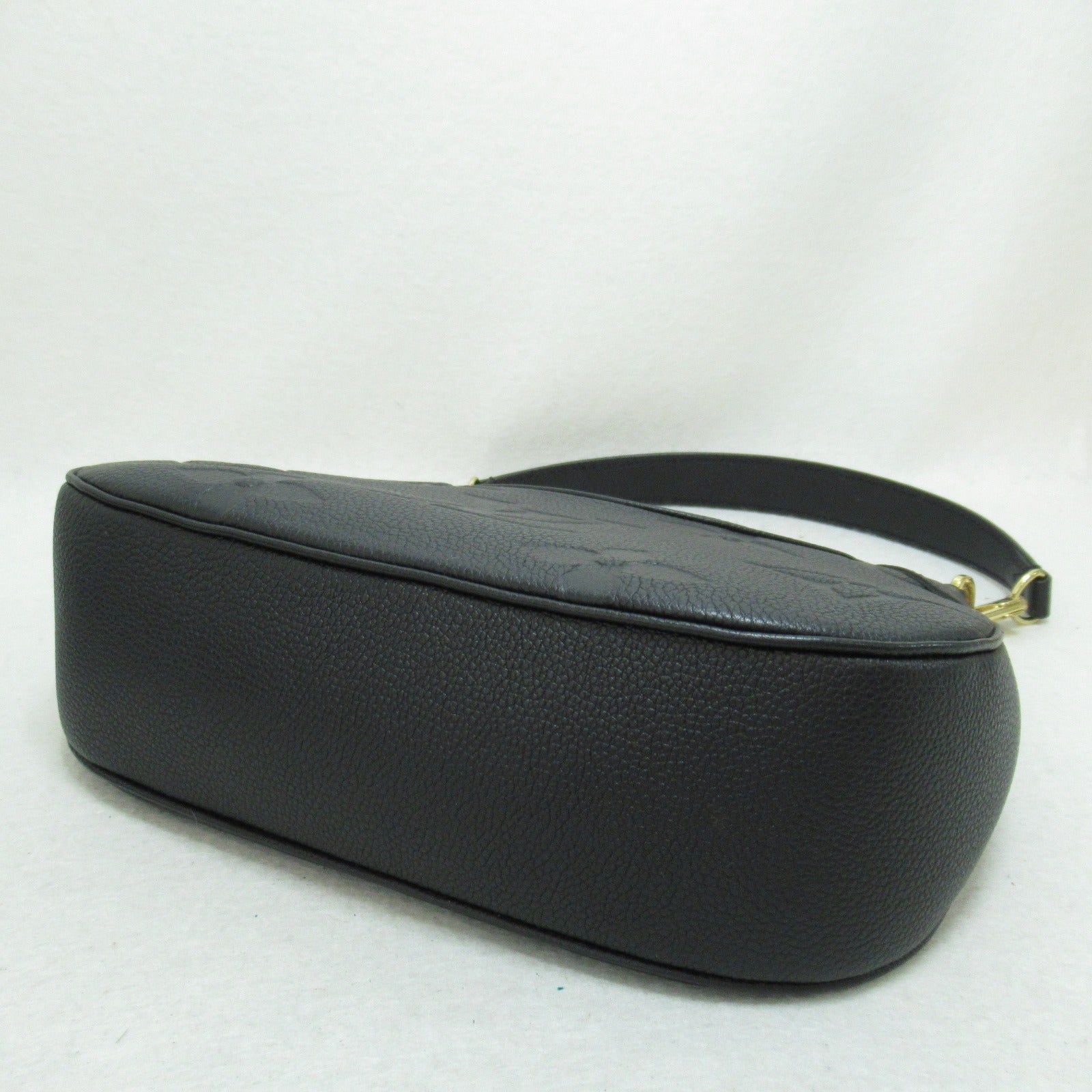 LOUIS VUITTON Monogram Empreinte Bagatelle NM金扣手挽肩背兩用袋黑色