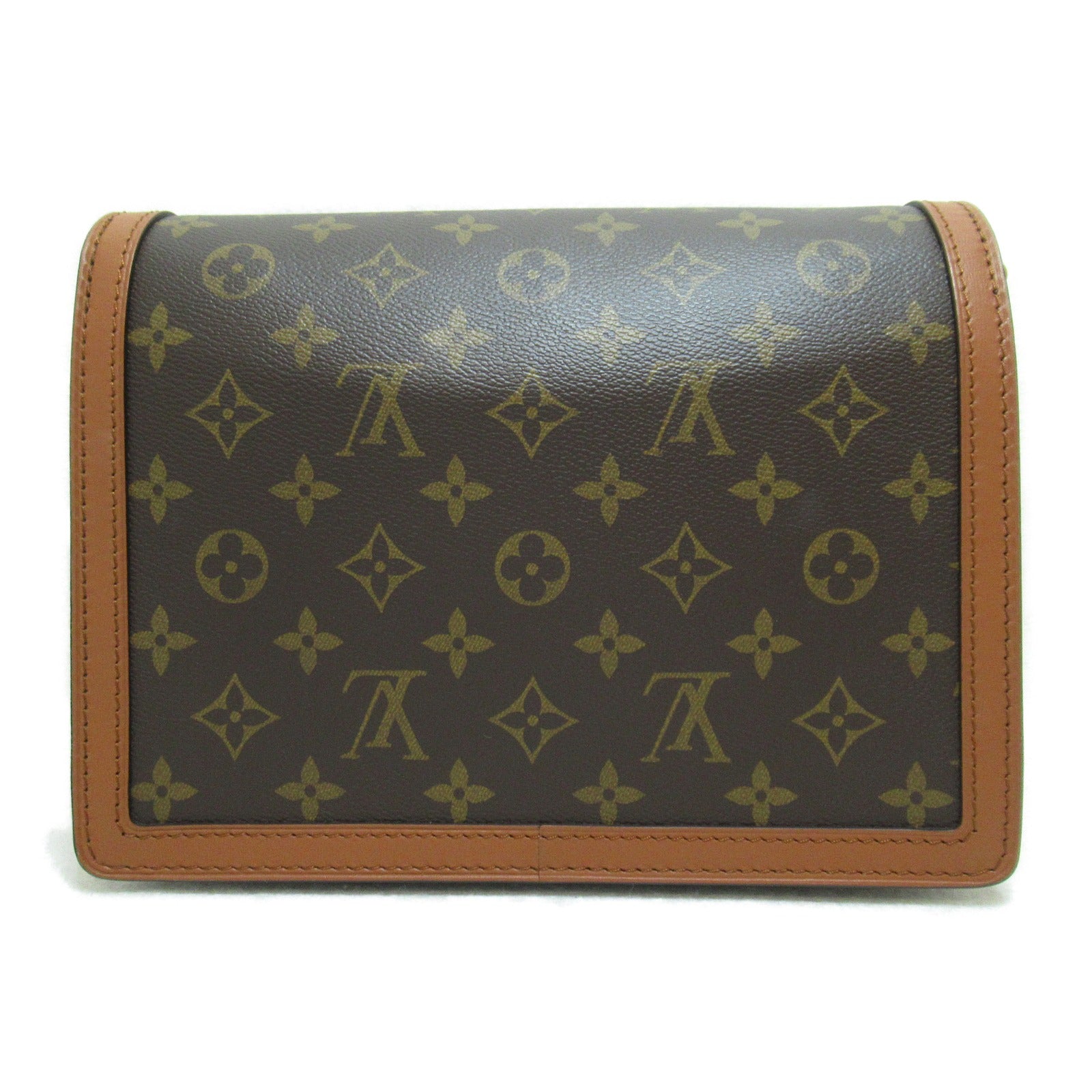 LOUIS VUITTON Monogram Reverse Dauphine MM肩背袋啡色