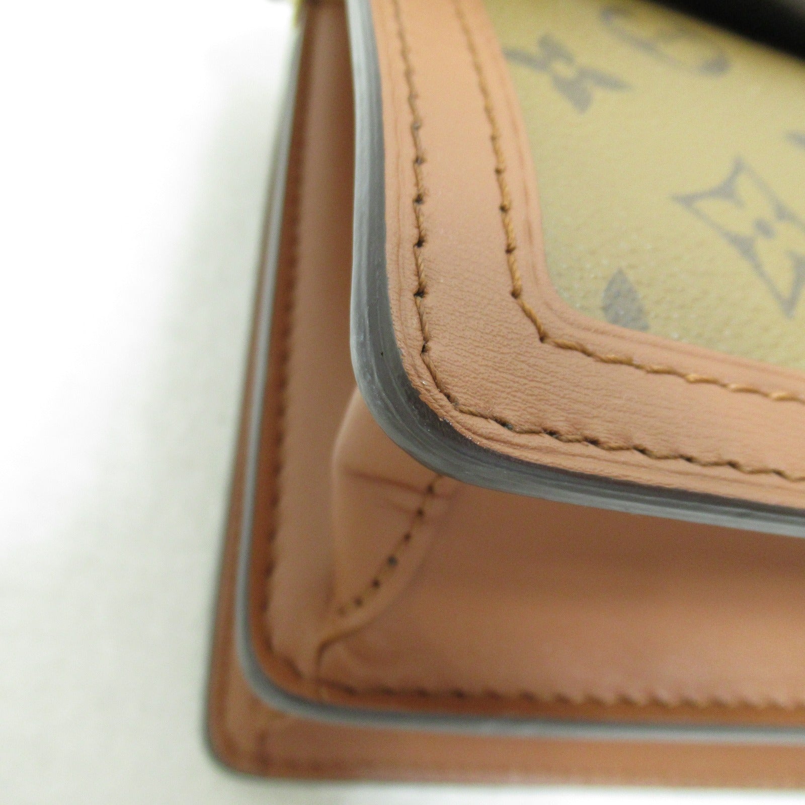 LOUIS VUITTON Monogram Reverse Dauphine MM肩背袋啡色
