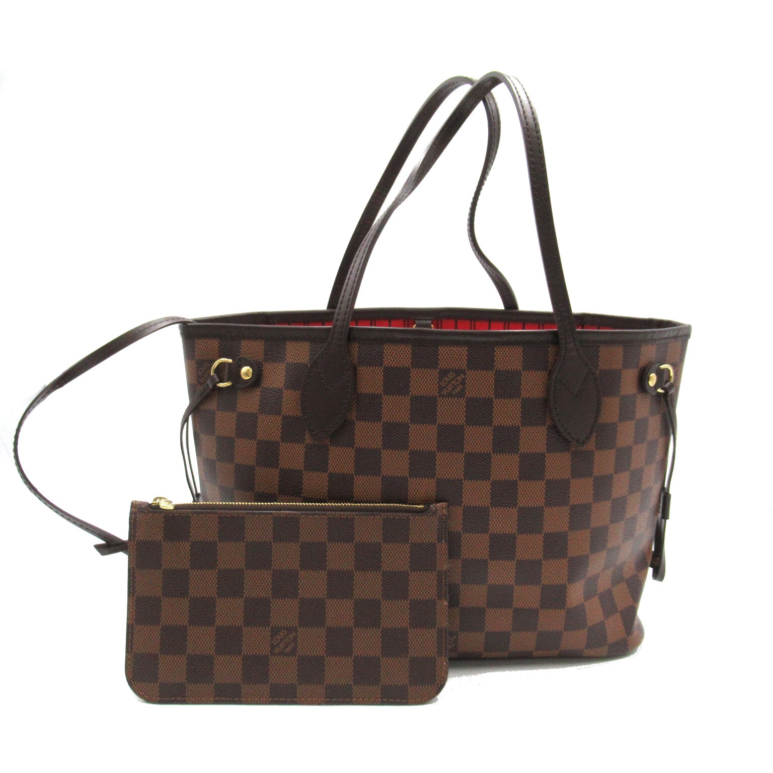 LOUIS VUITTON 【激減優惠】Damier Neverfull PM手挽袋/肩背袋啡色