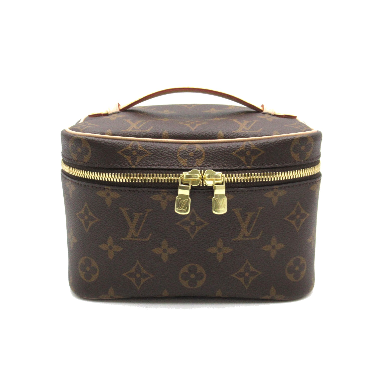 LOUIS VUITTON Monogram Nice Vanity Bag金扣化妝袋啡色