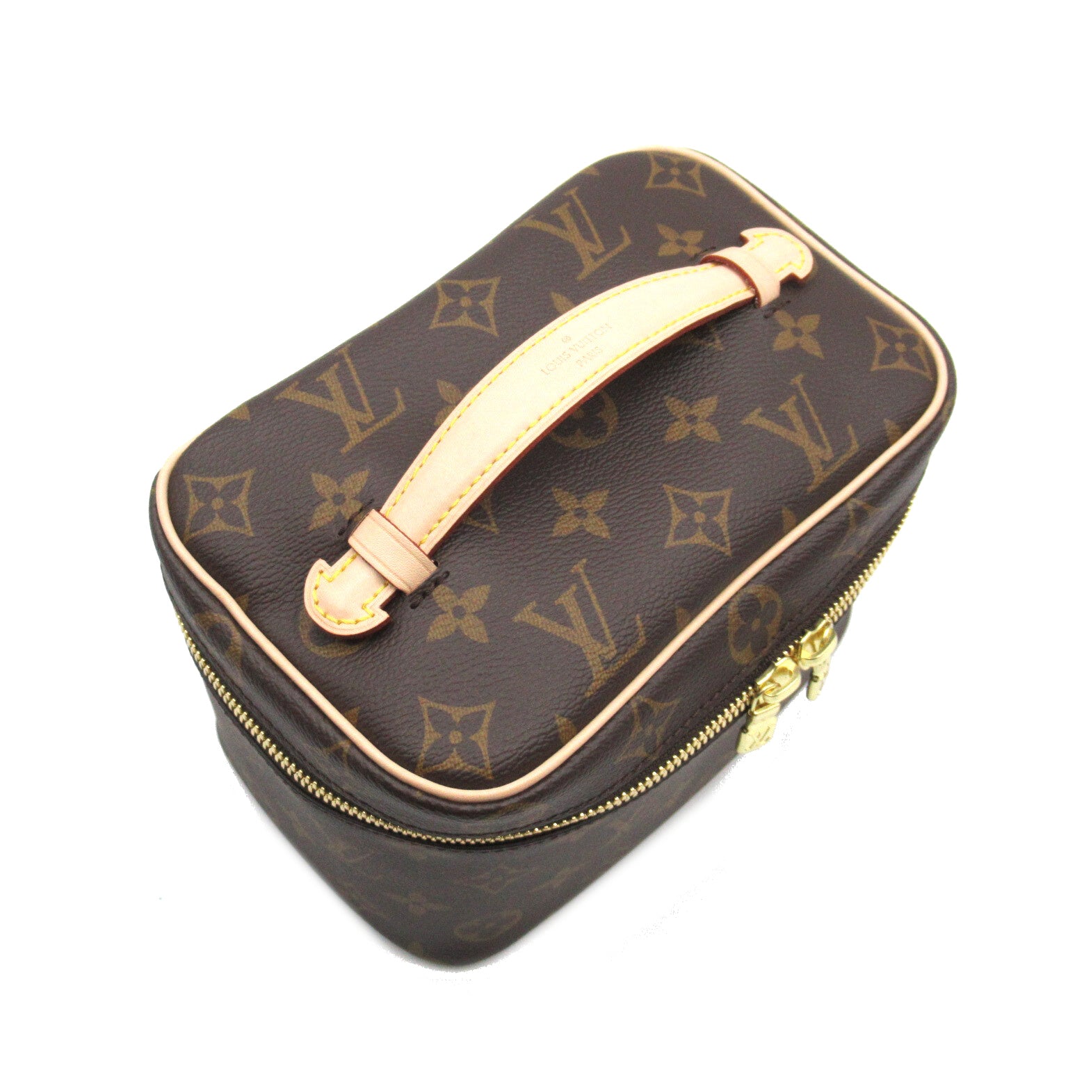 LOUIS VUITTON Monogram Nice Vanity Bag金扣化妝袋啡色
