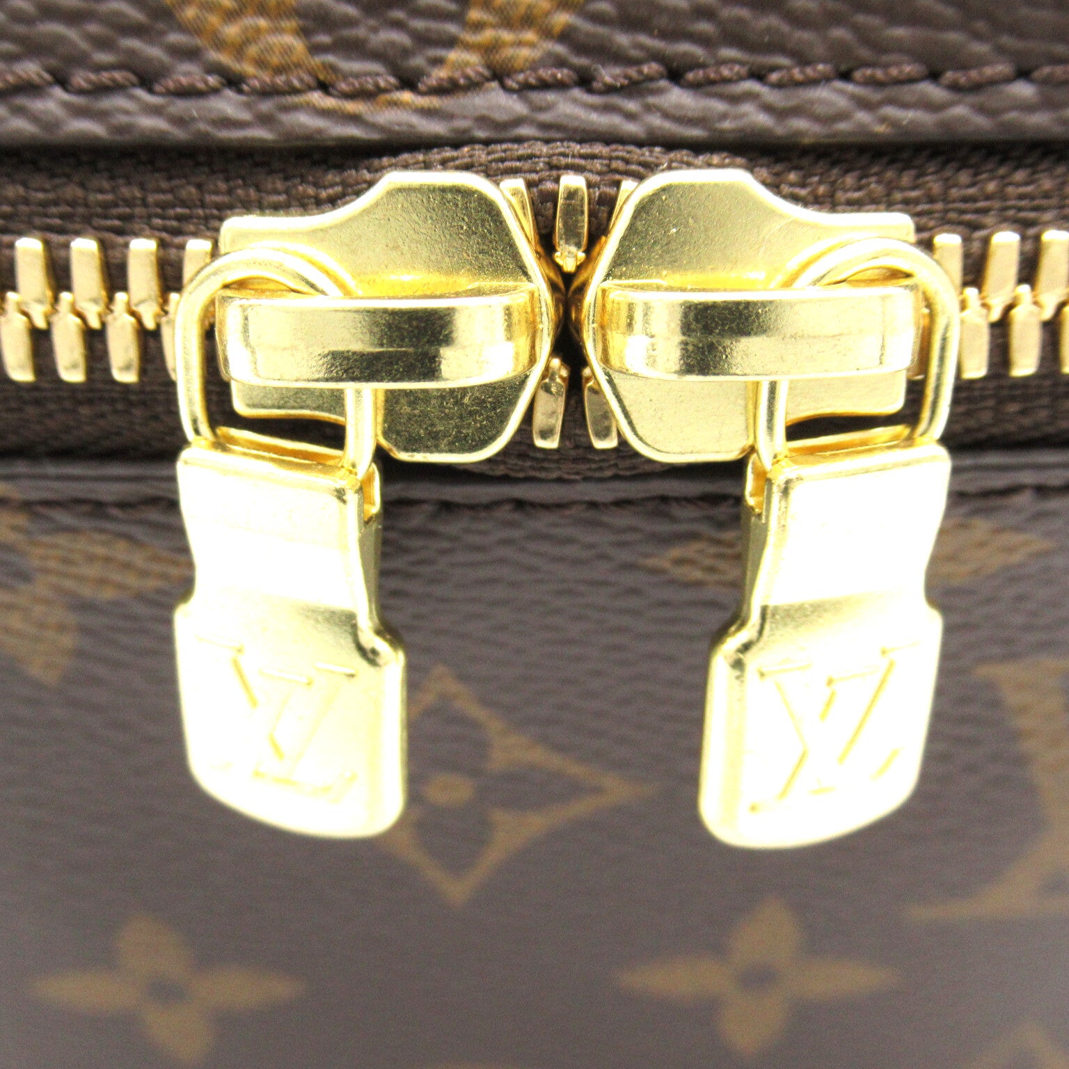 LOUIS VUITTON Monogram Nice Vanity Bag金扣化妝袋啡色