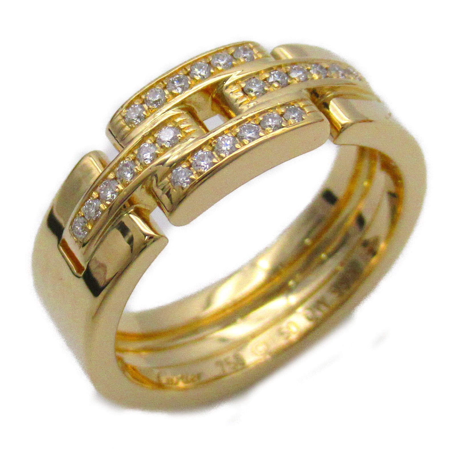 CARTIER 【激減優惠】18K黃金Mayon Pantail Diamond Ring鑽石戒指金色