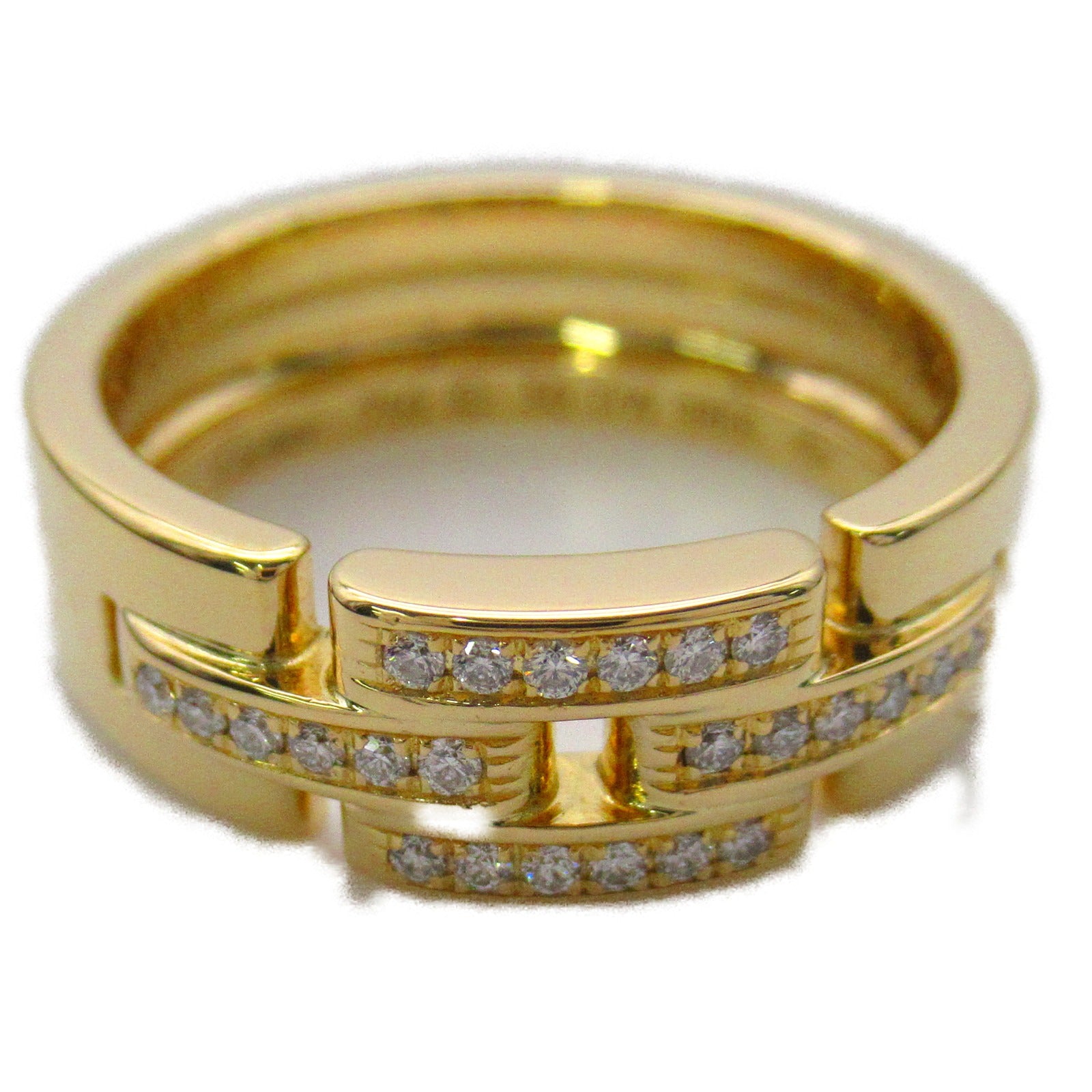 CARTIER 【激減優惠】18K黃金Mayon Pantail Diamond Ring鑽石戒指金色