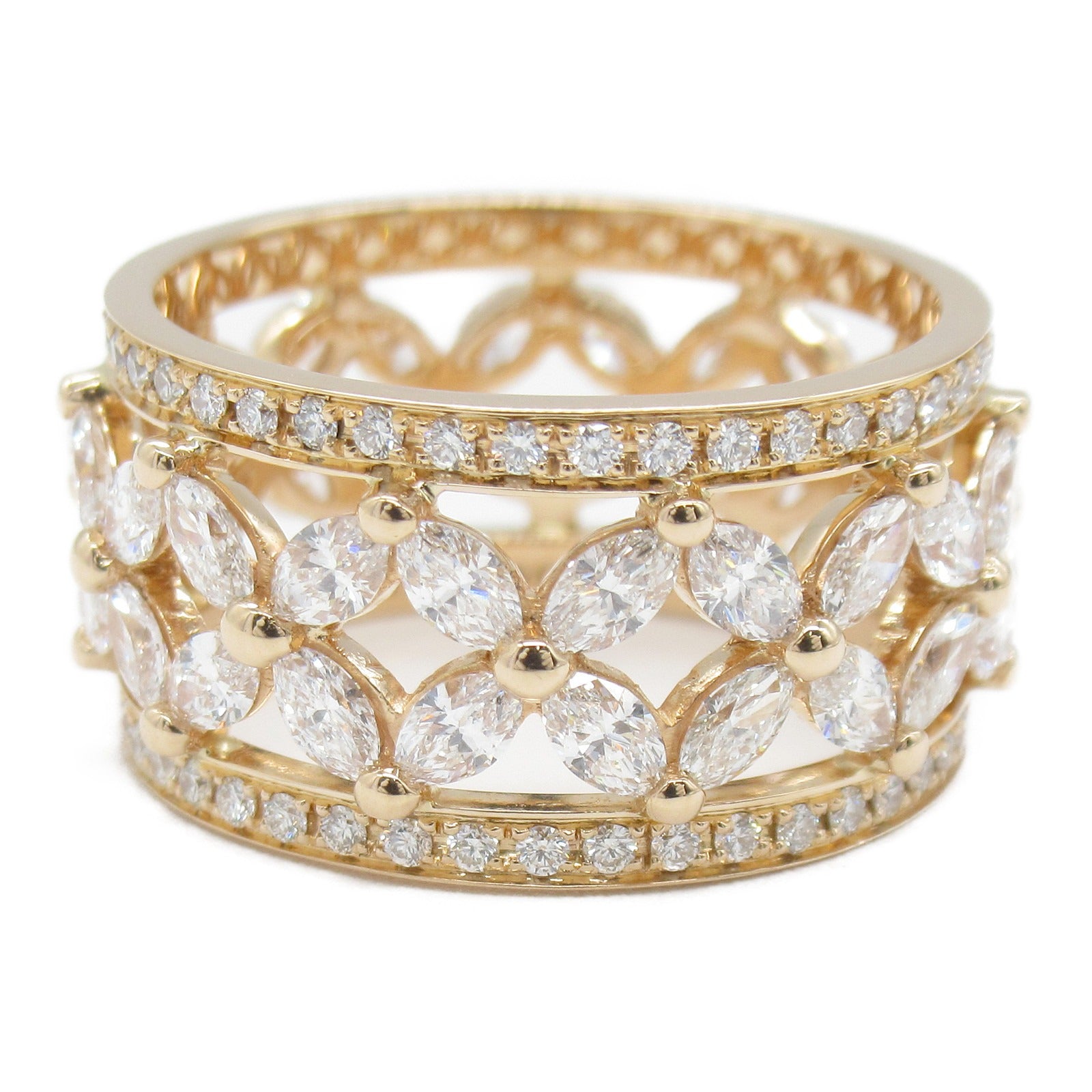TIFFANY＆CO 【激減優惠】18K玫瑰金Victoria Band Diamond Ring鑽石戒指US#7