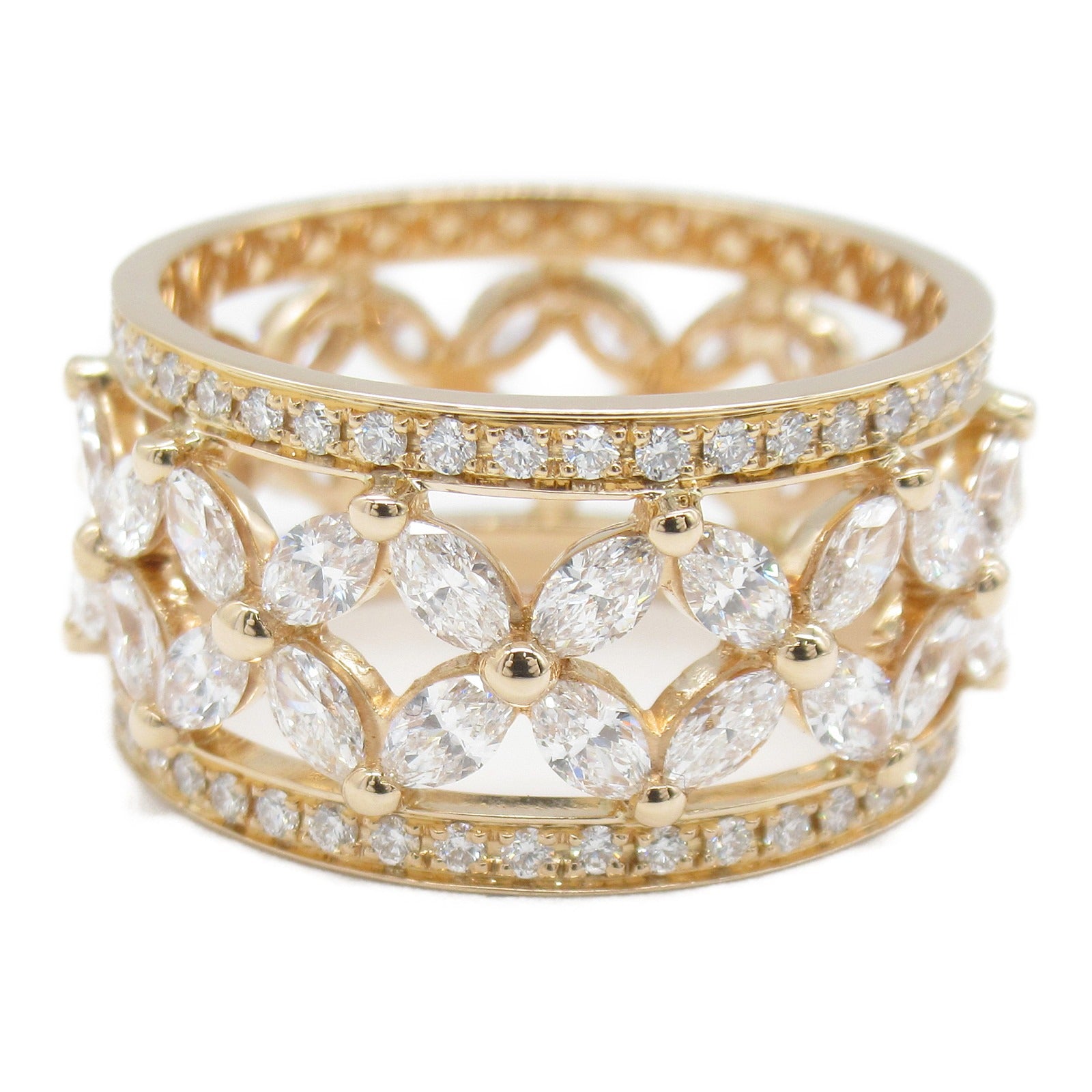 TIFFANY＆CO 【激減優惠】18K玫瑰金Victoria Band Diamond Ring鑽石戒指US#7
