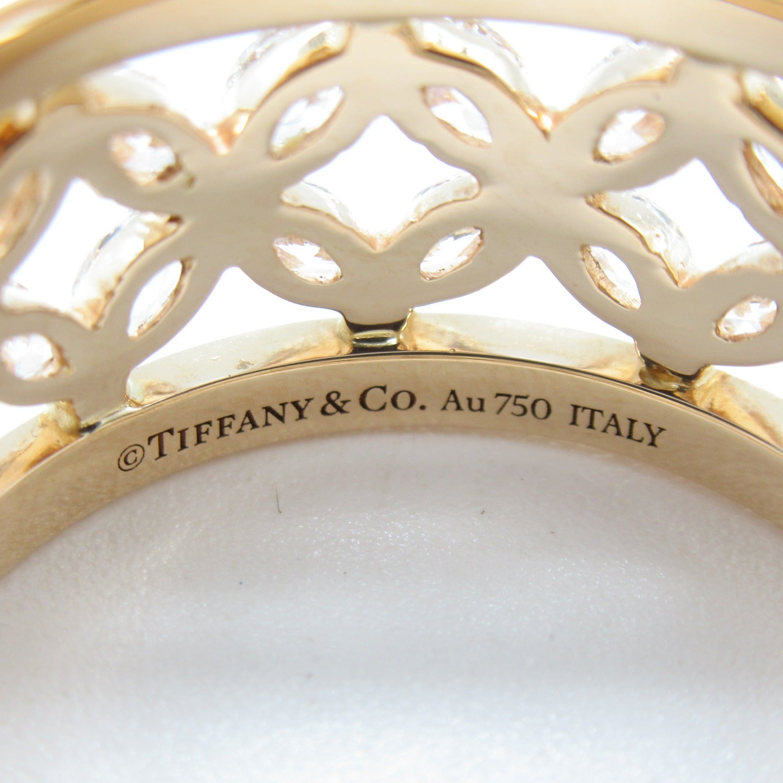 TIFFANY＆CO 【激減優惠】18K玫瑰金Victoria Band Diamond Ring鑽石戒指US#7