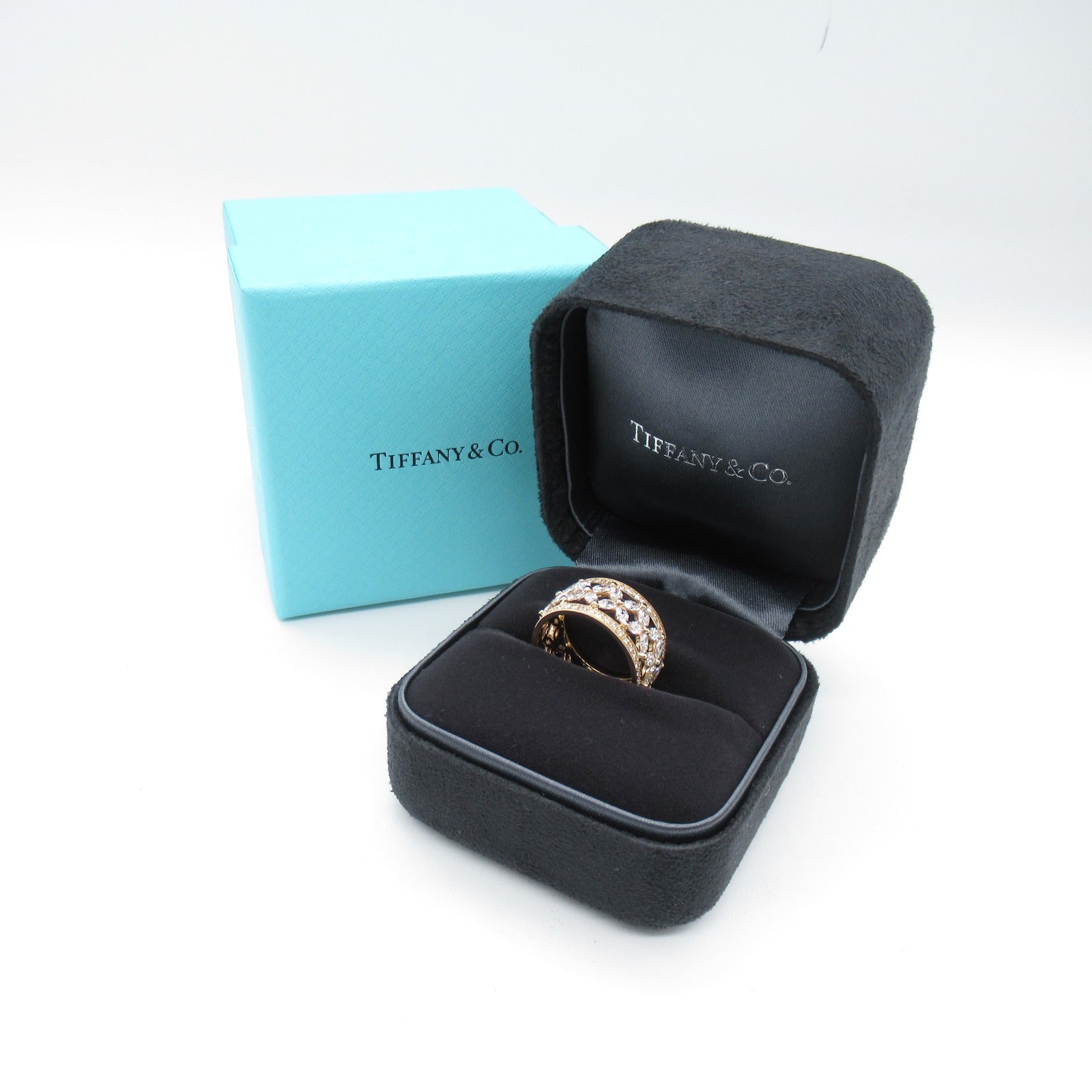 TIFFANY＆CO 【激減優惠】18K玫瑰金Victoria Band Diamond Ring鑽石戒指US#7