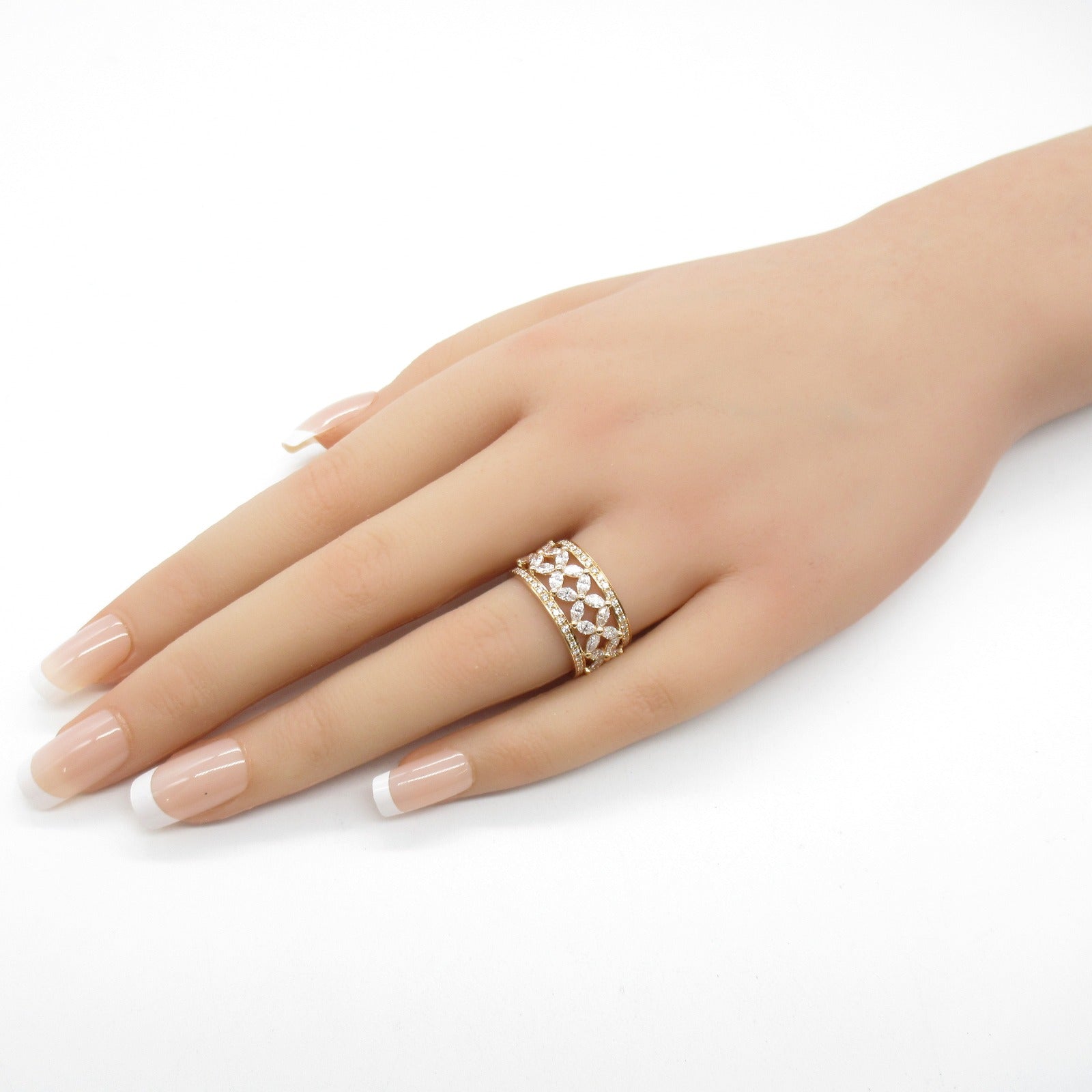 TIFFANY＆CO 【激減優惠】18K玫瑰金Victoria Band Diamond Ring鑽石戒指US#7