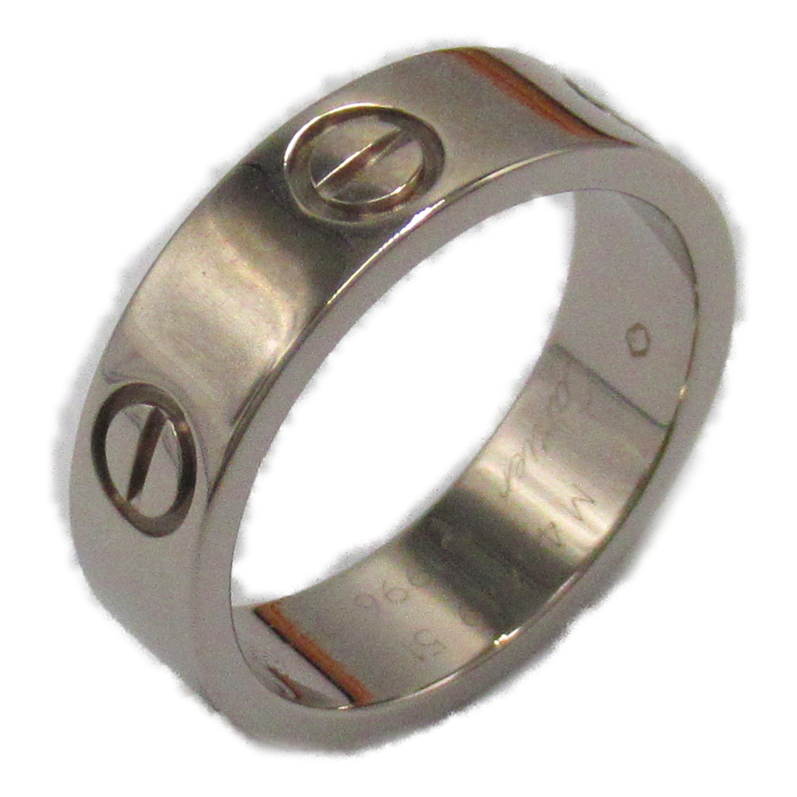 CARTIER 18K白金Love Ring戒指銀色US#5.75/Cartier#51
