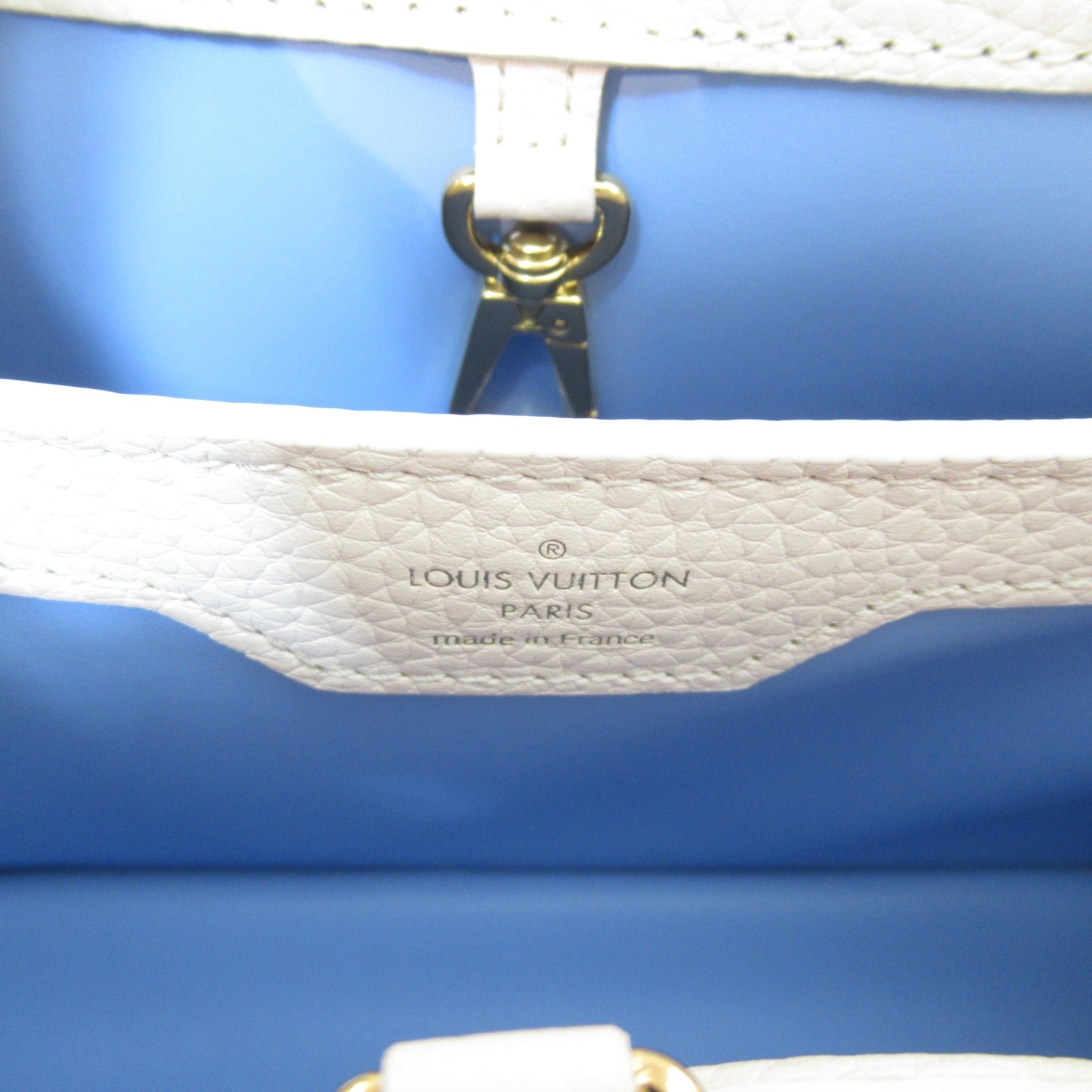 LOUIS VUITTON **【激減優惠】Taurillon皮革Capucines BB手挽肩背兩用袋藍色