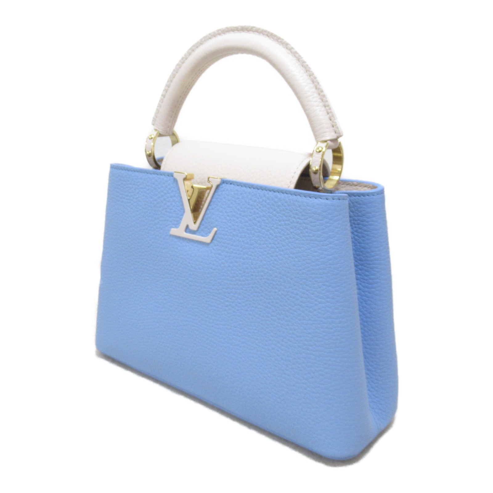 LOUIS VUITTON **【激減優惠】Taurillon皮革Capucines BB手挽肩背兩用袋藍色
