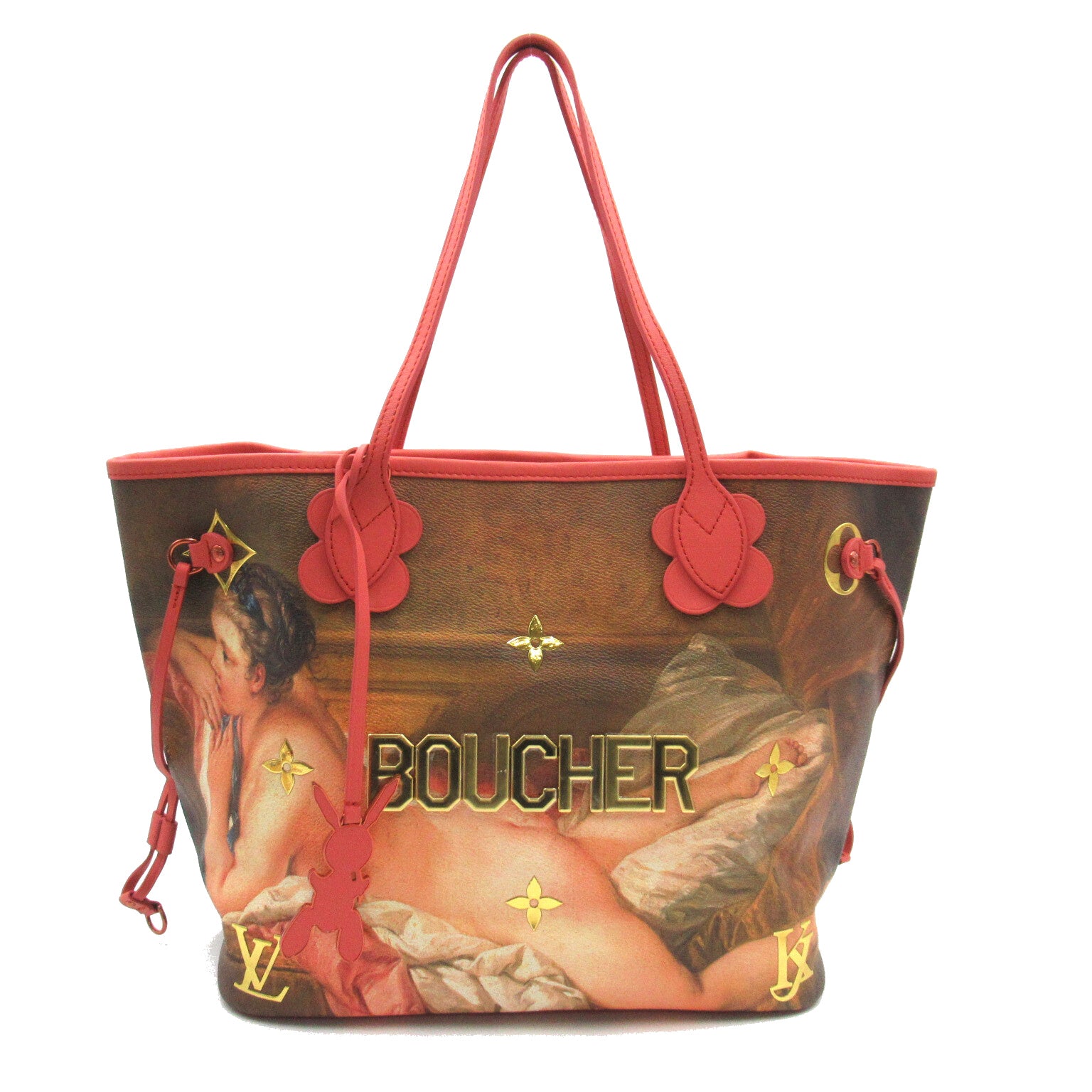 LOUIS VUITTON **【激減優惠】Masters Collection Neverfull MM手挽袋/肩背袋粉紅色/啡色