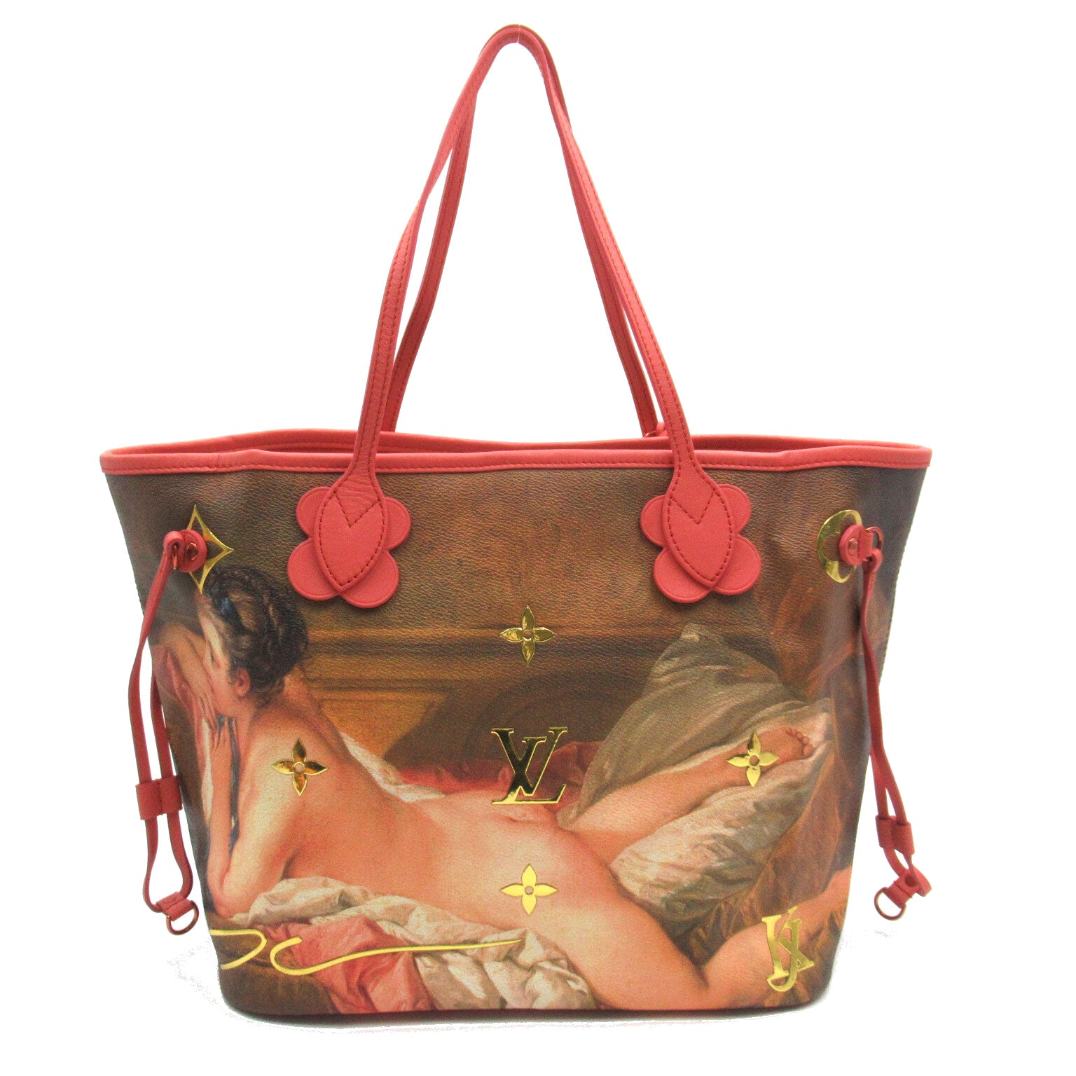 LOUIS VUITTON **【激減優惠】Masters Collection Neverfull MM手挽袋/肩背袋粉紅色/啡色