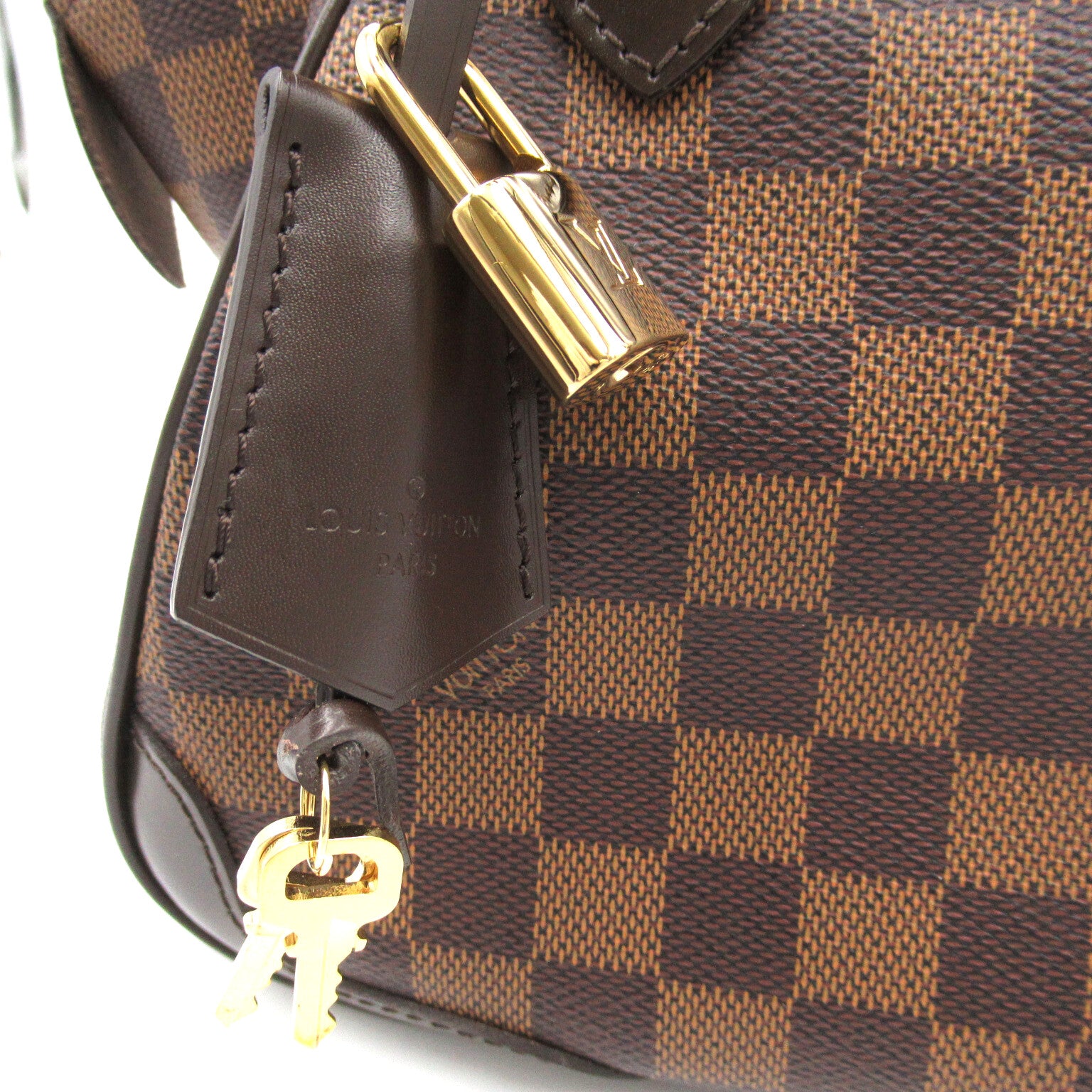 LOUIS VUITTON Damier Verona PM金扣肩背袋啡色