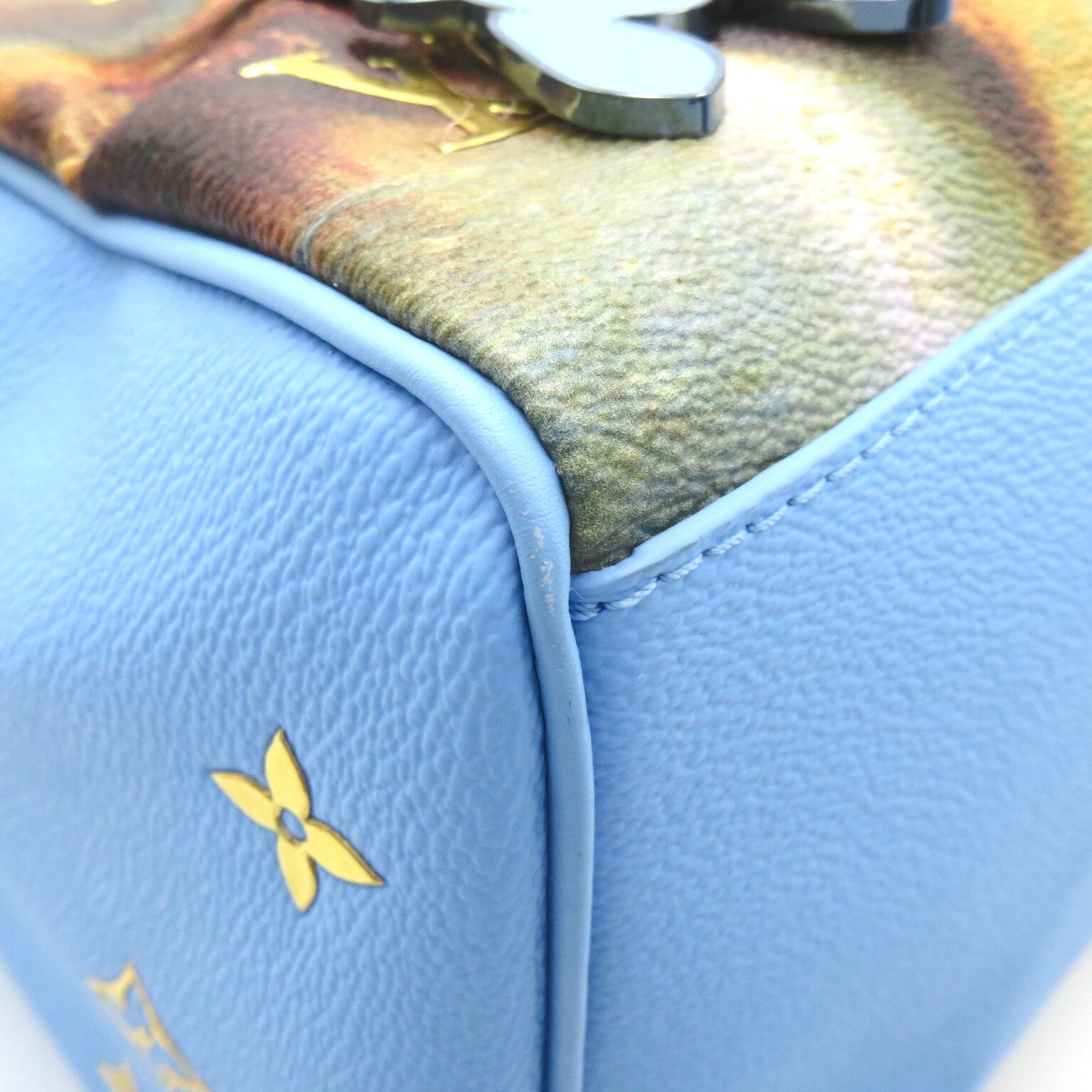 LOUIS VUITTON 【激減優惠】Masters Collection Turner Speedy 30銀扣手挽袋藍色