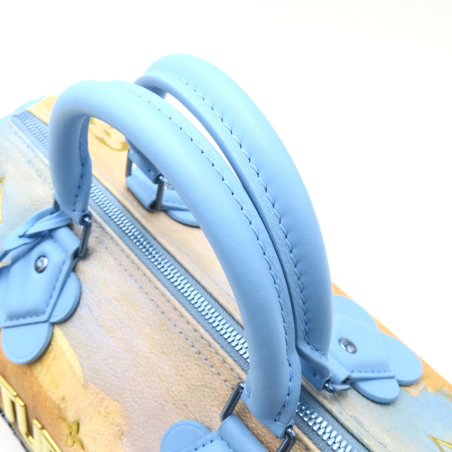 LOUIS VUITTON 【激減優惠】Masters Collection Turner Speedy 30銀扣手挽袋藍色