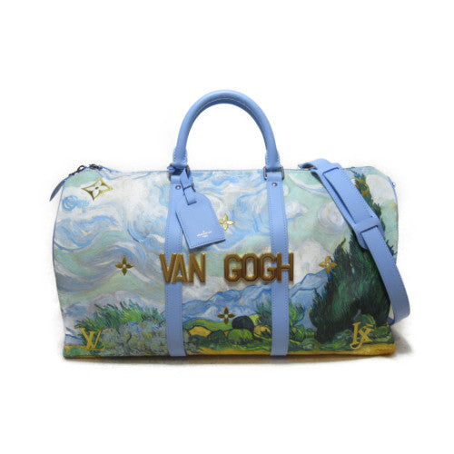 LOUIS VUITTON 【激減優惠】塗層帆布Van Gogh Keepall 50手挽肩背兩用袋藍色