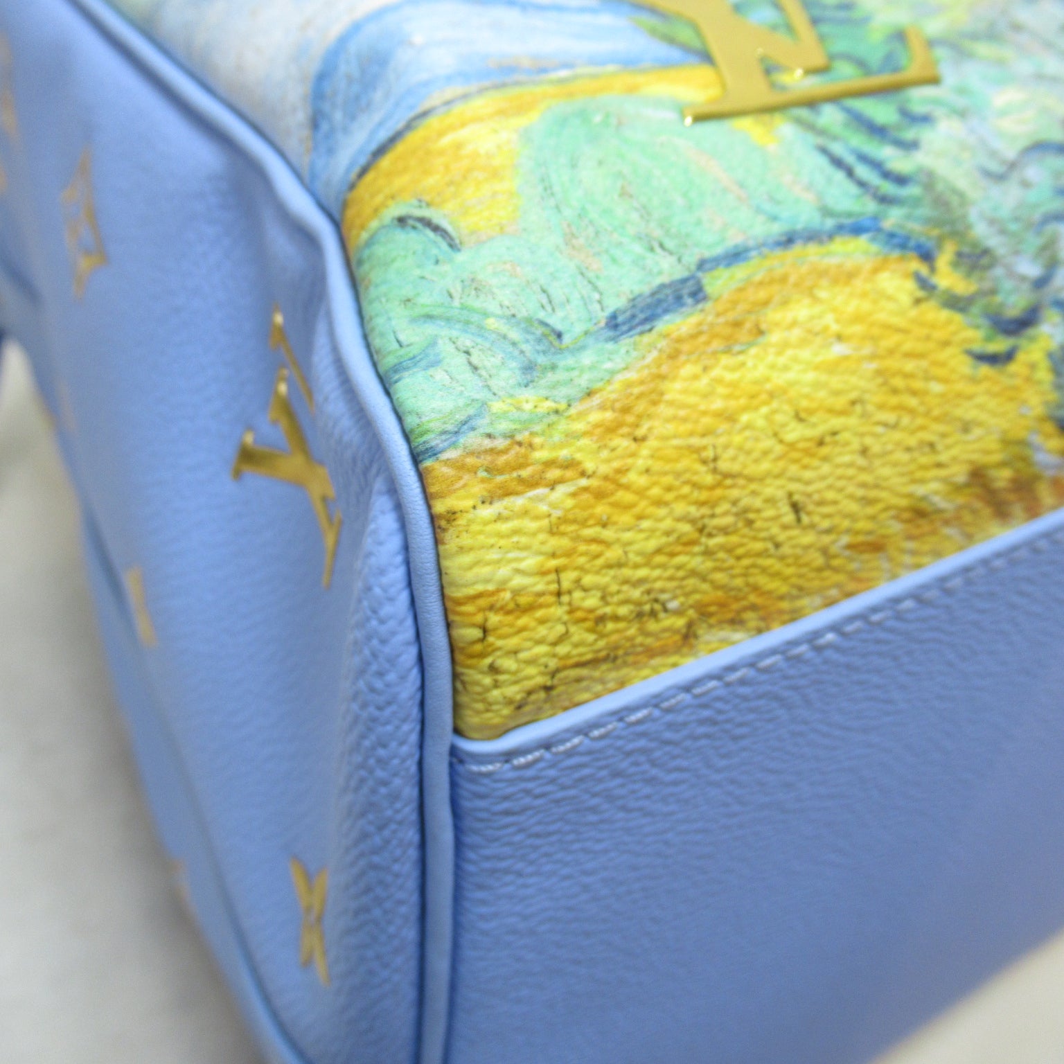 LOUIS VUITTON 【激減優惠】塗層帆布Van Gogh Keepall 50手挽肩背兩用袋藍色