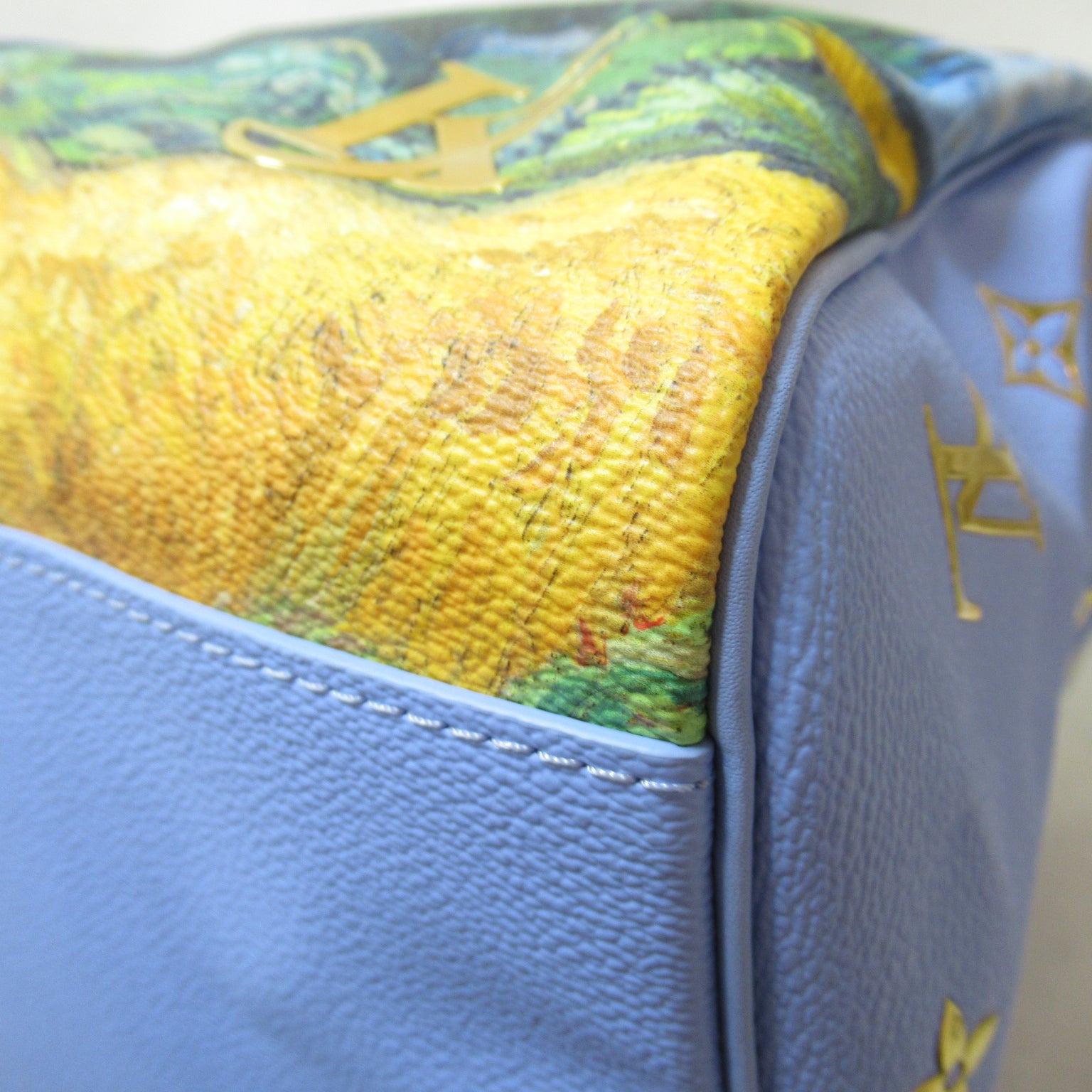 LOUIS VUITTON 【激減優惠】塗層帆布Van Gogh Keepall 50手挽肩背兩用袋藍色