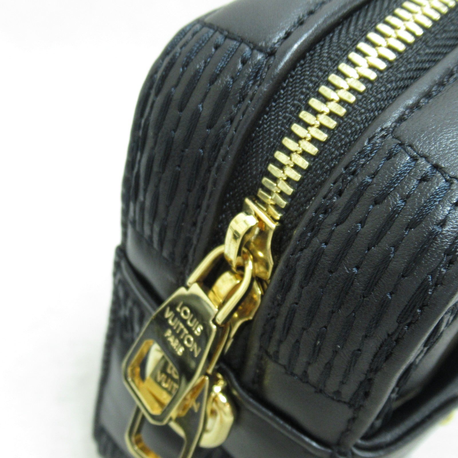 LOUIS VUITTON 【激減優惠】羊皮皮革Troca PM Shoulder Bag金扣肩背袋黑色