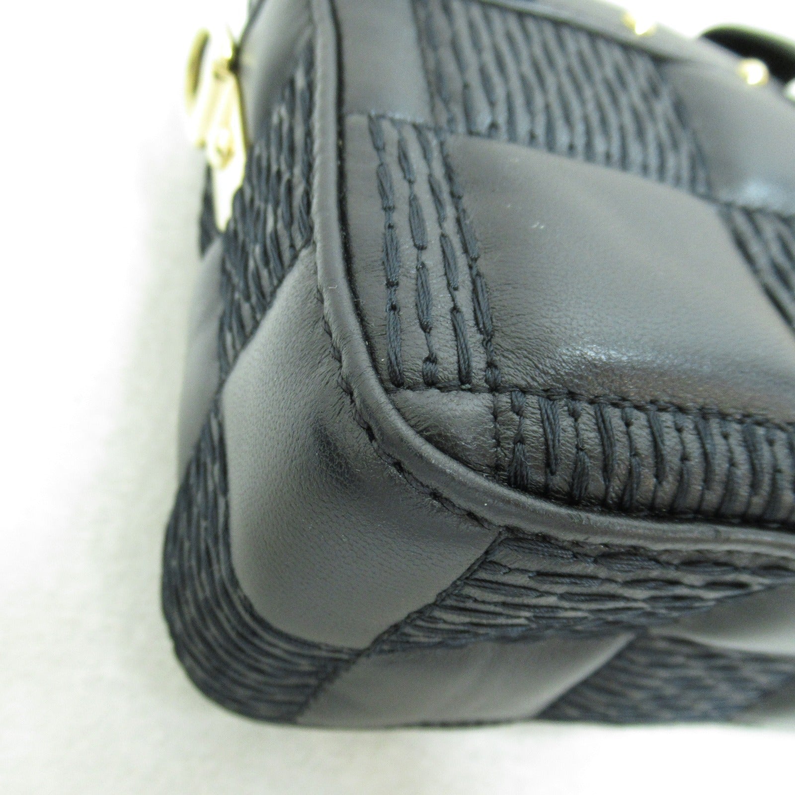 LOUIS VUITTON 【激減優惠】羊皮皮革Troca PM Shoulder Bag金扣肩背袋黑色