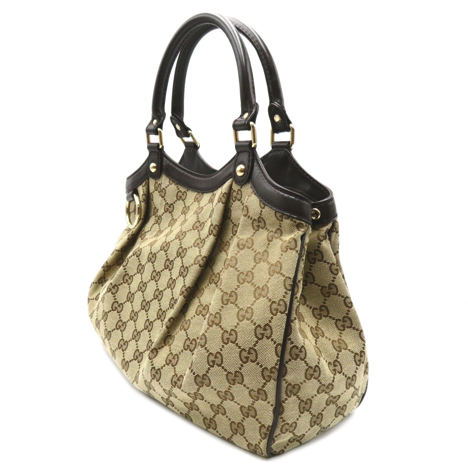 GUCCI 【激減優惠】帆布Sukey Medium Tote Bag手挽袋/肩背袋啡色