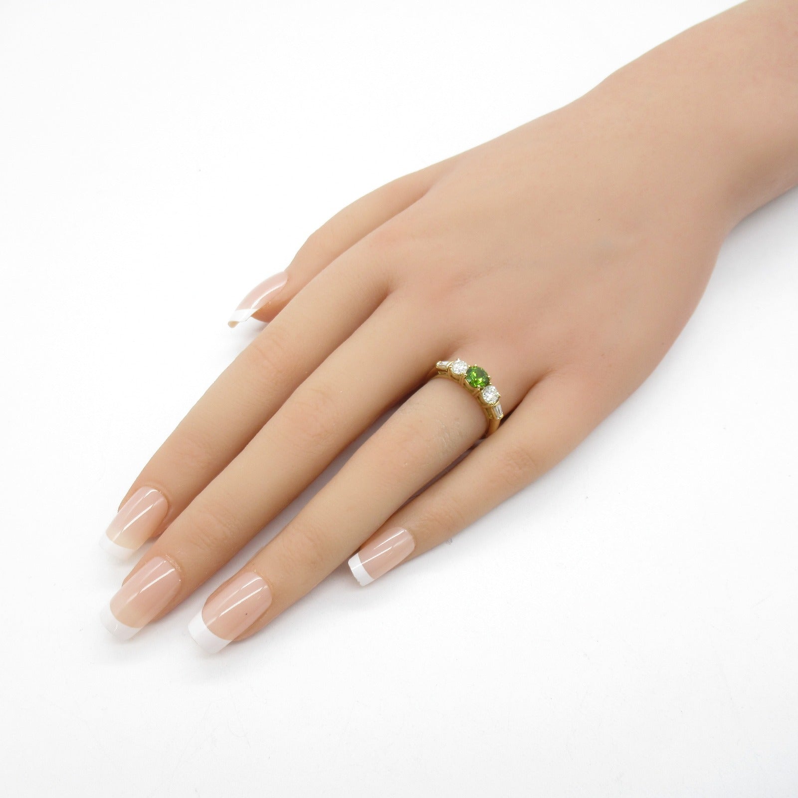 JEWELRY 【激減優惠】18K黃金Garnet Ring 0.620ct石榴石/0.72ct鑽石戒指US#5.75